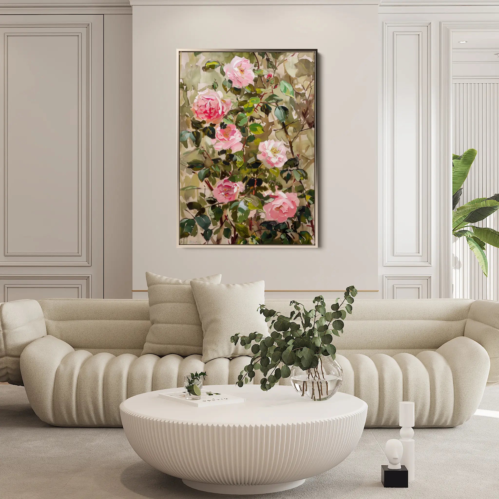 Floral Canvas Wall Art WAD840-F 90 x 60 cm / Stretched on hidden frame