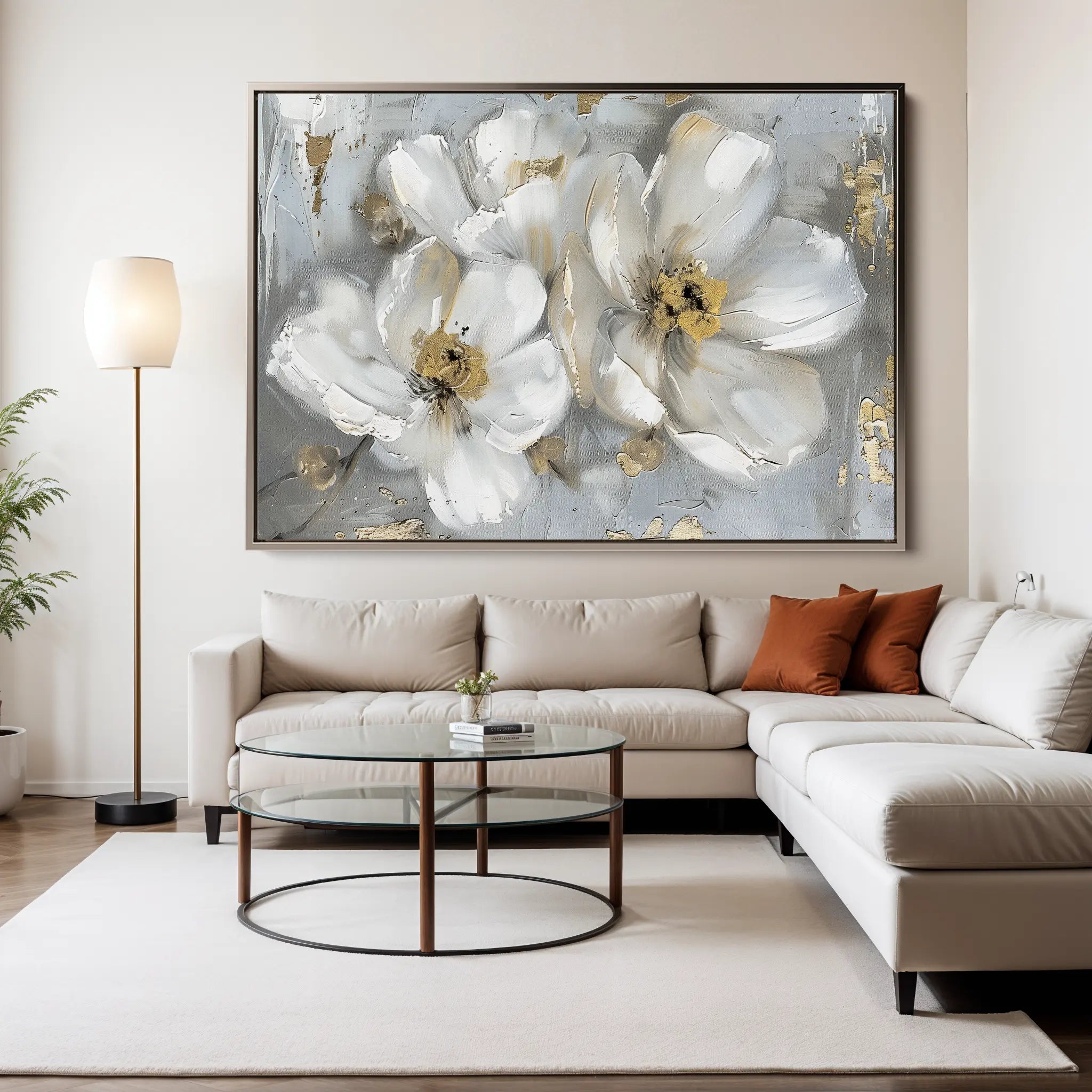 Floral Canvas Wall Art WAD842-F 90 x 60 cm / Stretched on hidden frame