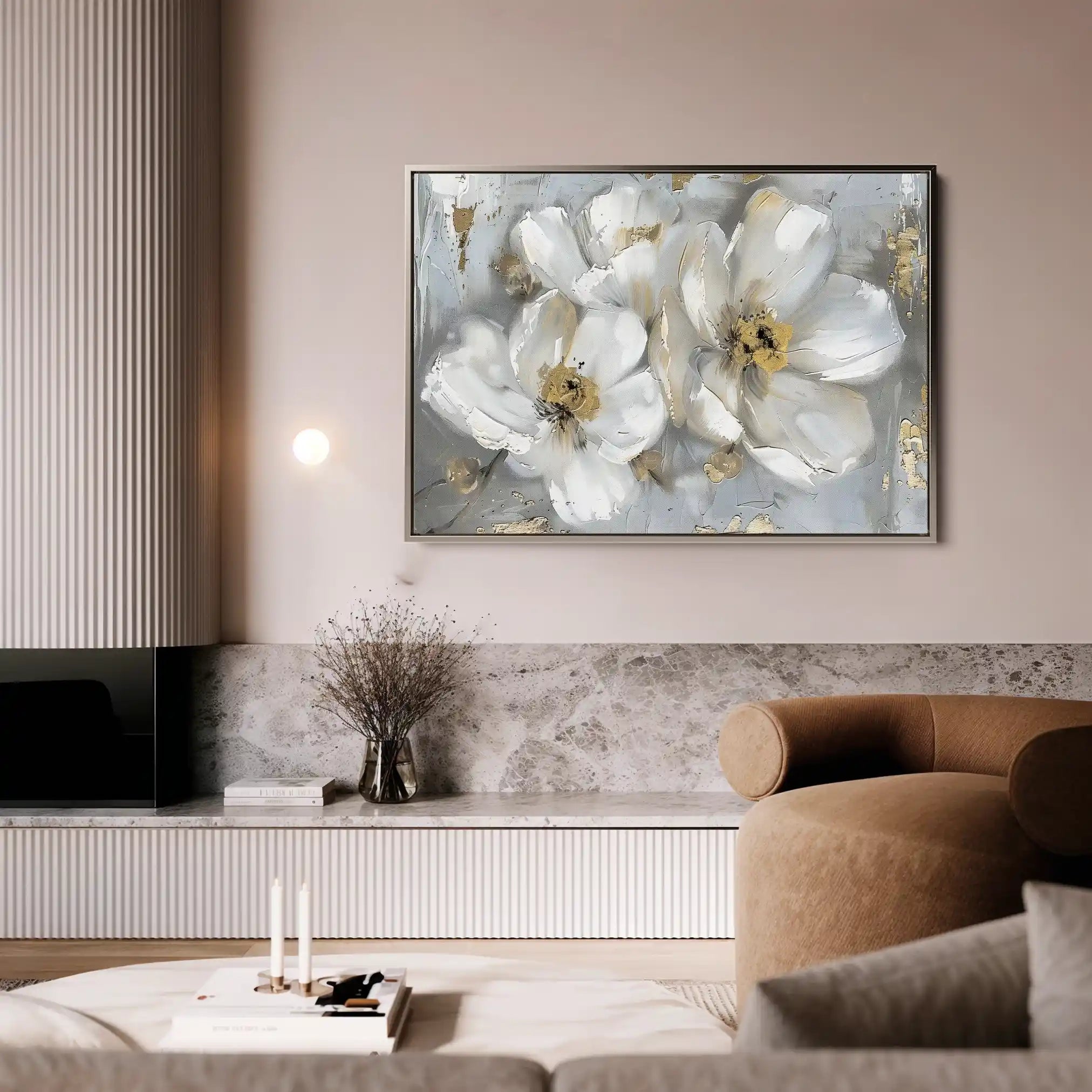 Floral Canvas Wall Art WAD842-F 90 x 60 cm / Stretched on hidden frame