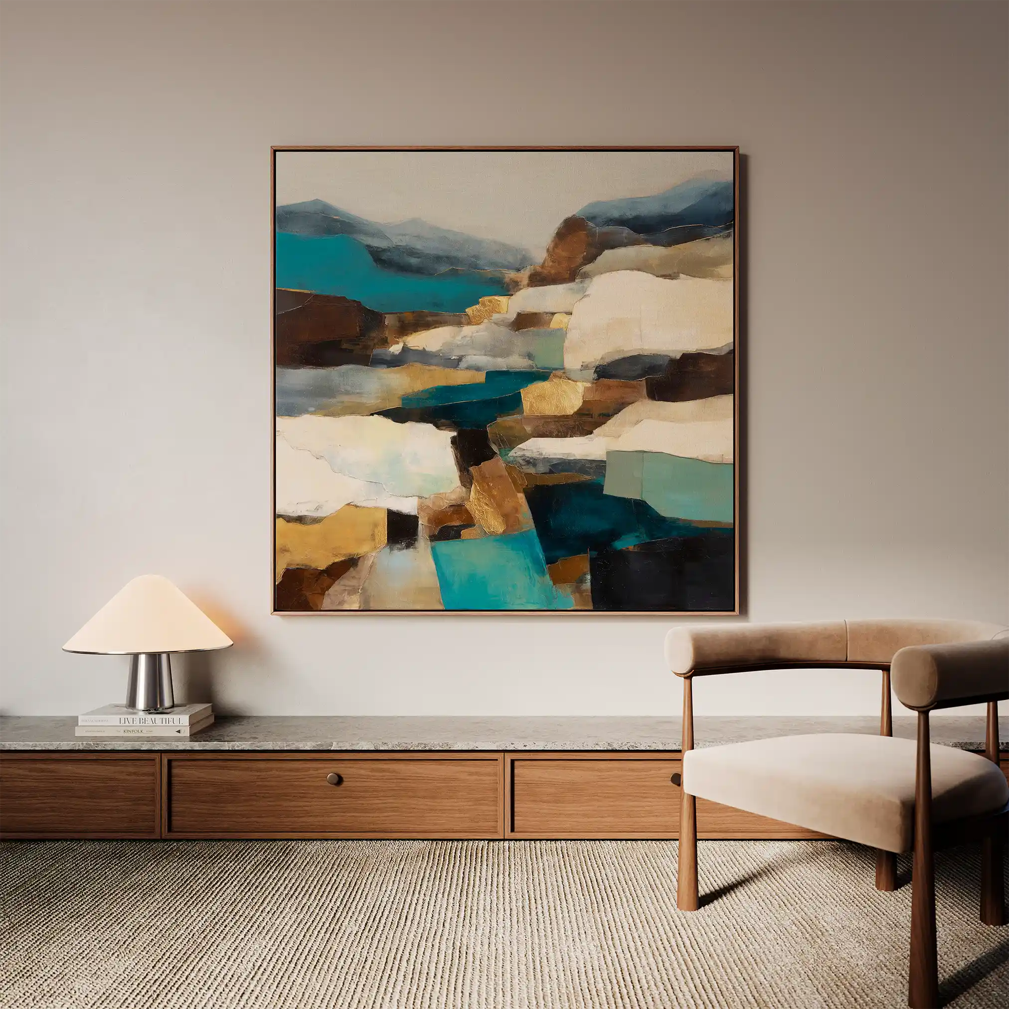 Abstract 843 Canvas Art 60 x 60 cm / Stretched on hidden frame