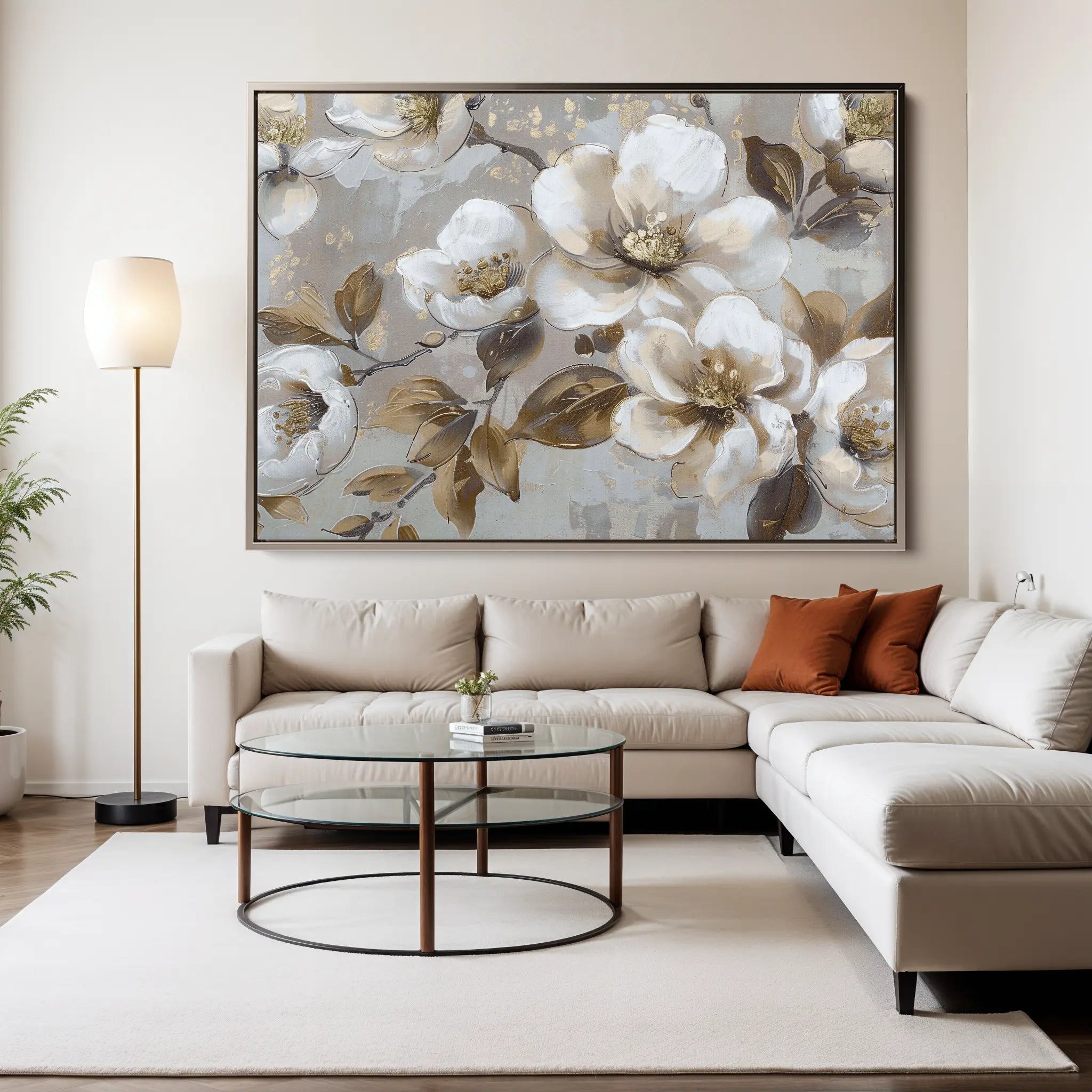 Floral Canvas Wall Art WAD843-F 90 x 60 cm / Stretched on hidden frame