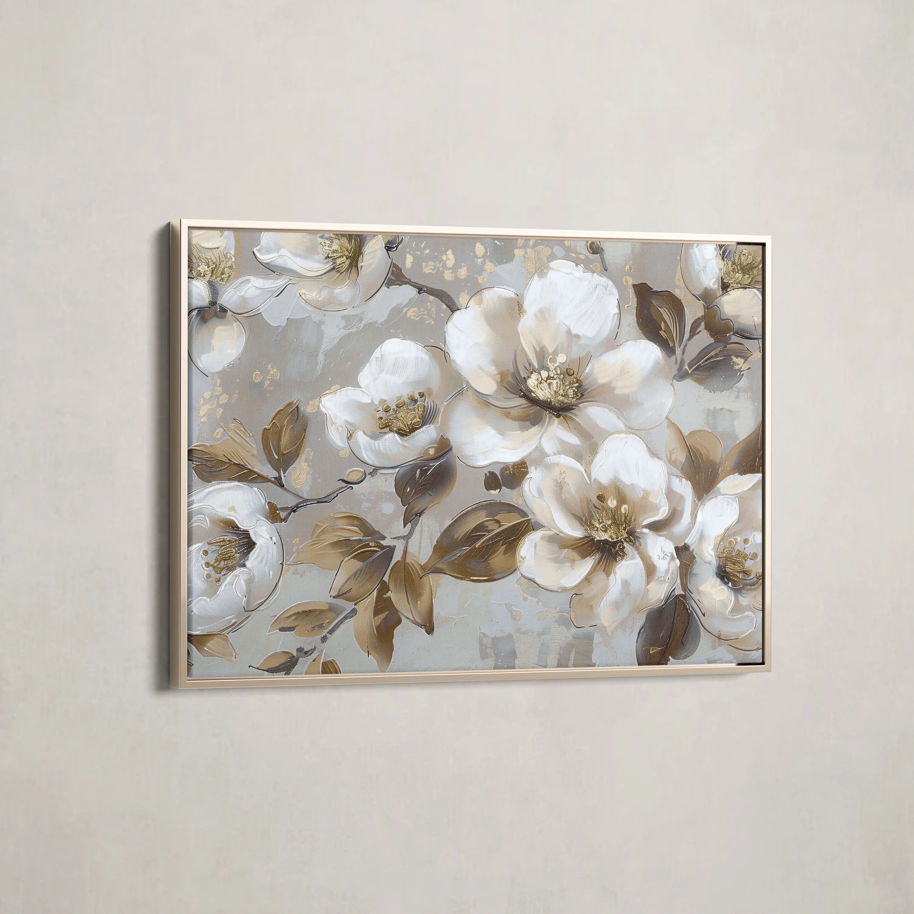 Floral Canvas Wall Art WAD843-F 90 x 60 cm / Stretched on hidden frame