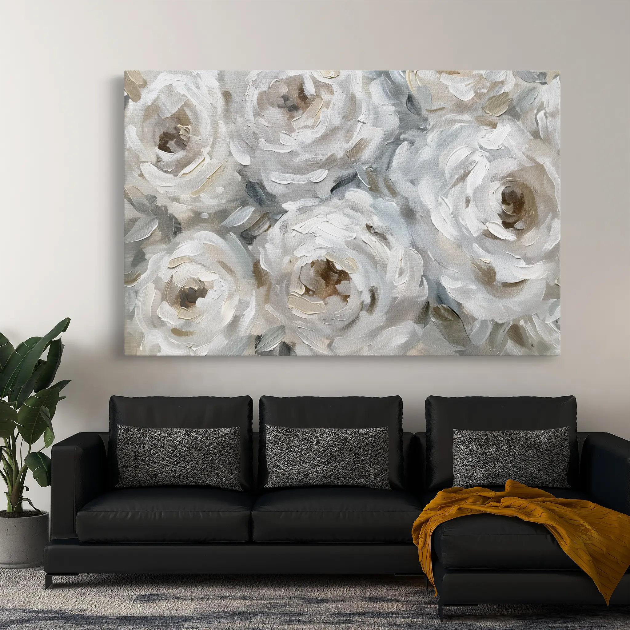 Floral Canvas Wall Art WAD844-F 90 x 60 cm / Stretched on hidden frame