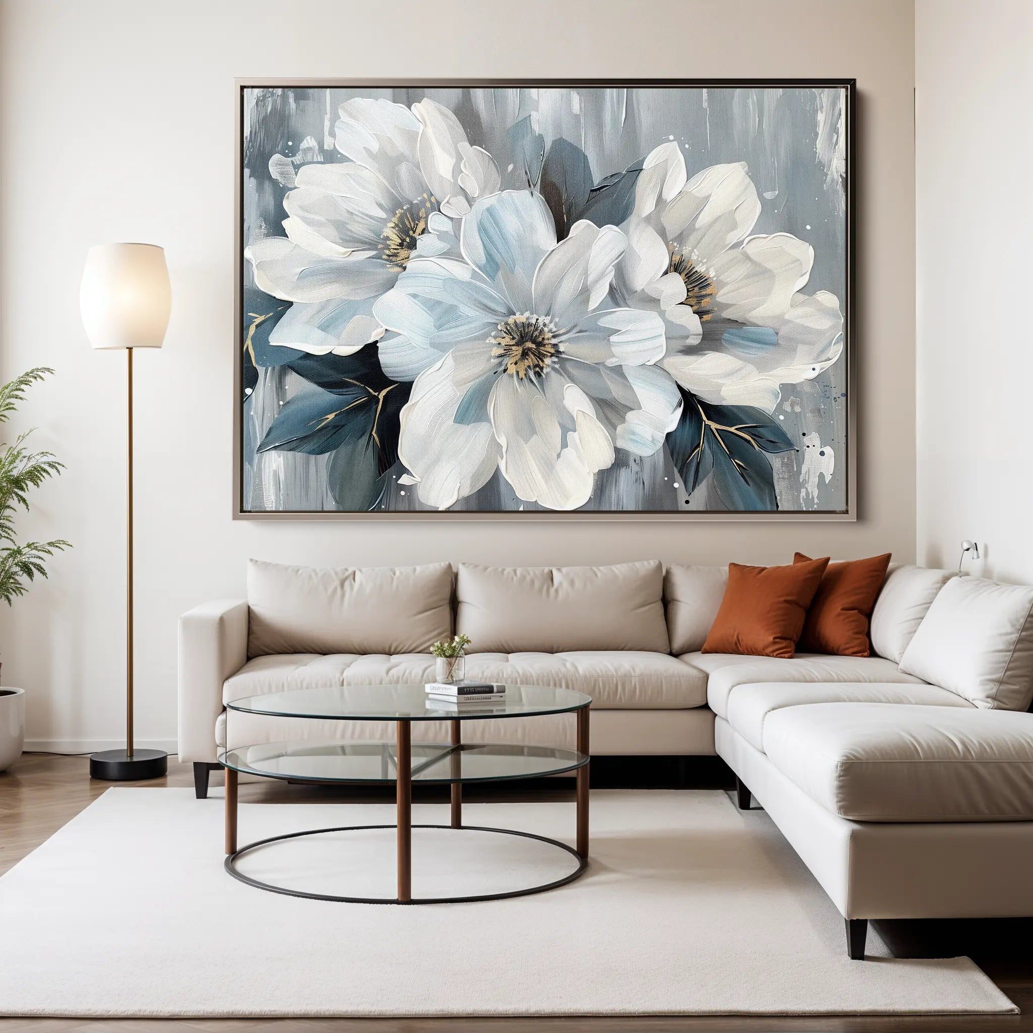 Floral Canvas Wall Art WAD846-F 90 x 60 cm / Stretched on hidden frame