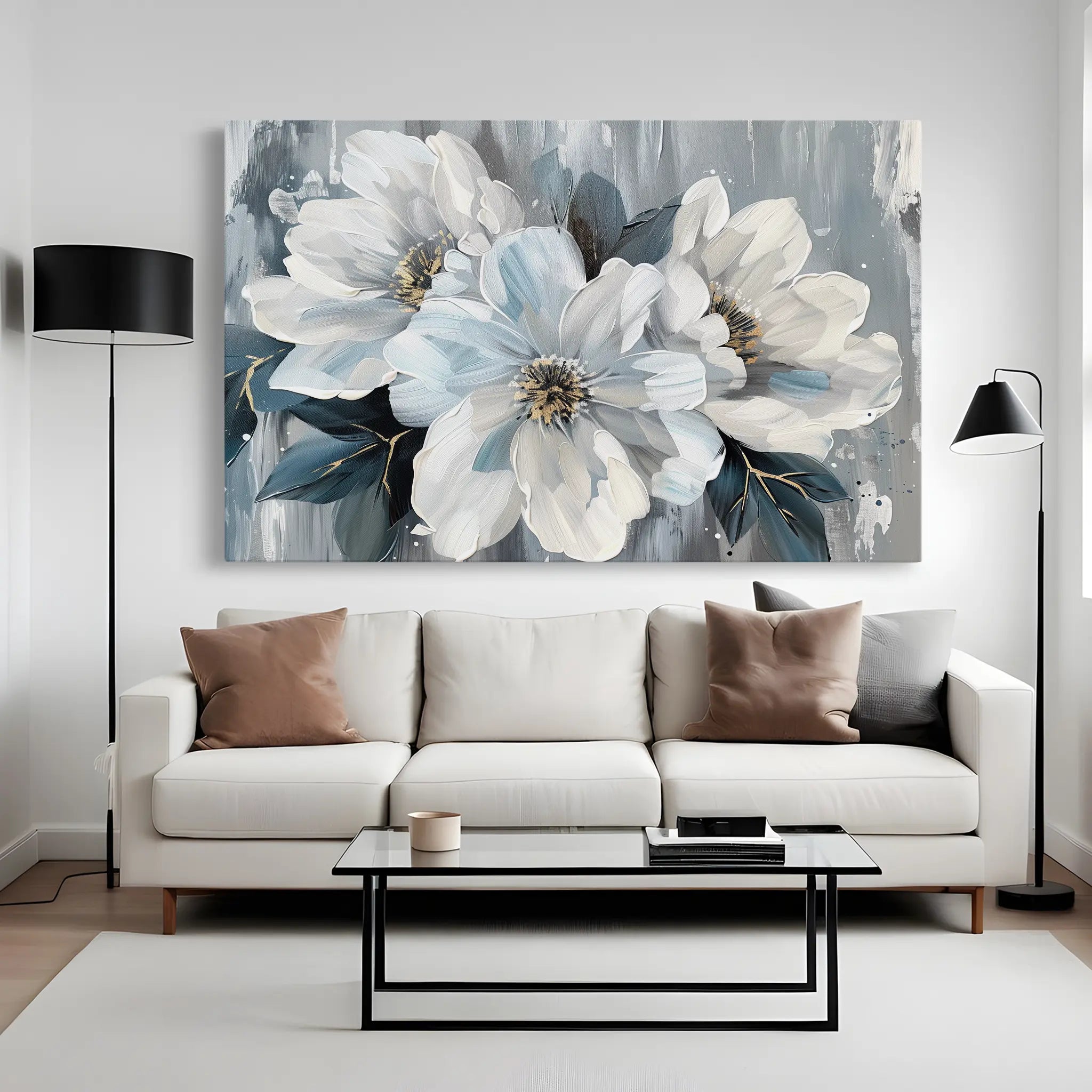 Floral Canvas Wall Art WAD846-F 90 x 60 cm / Stretched on hidden frame