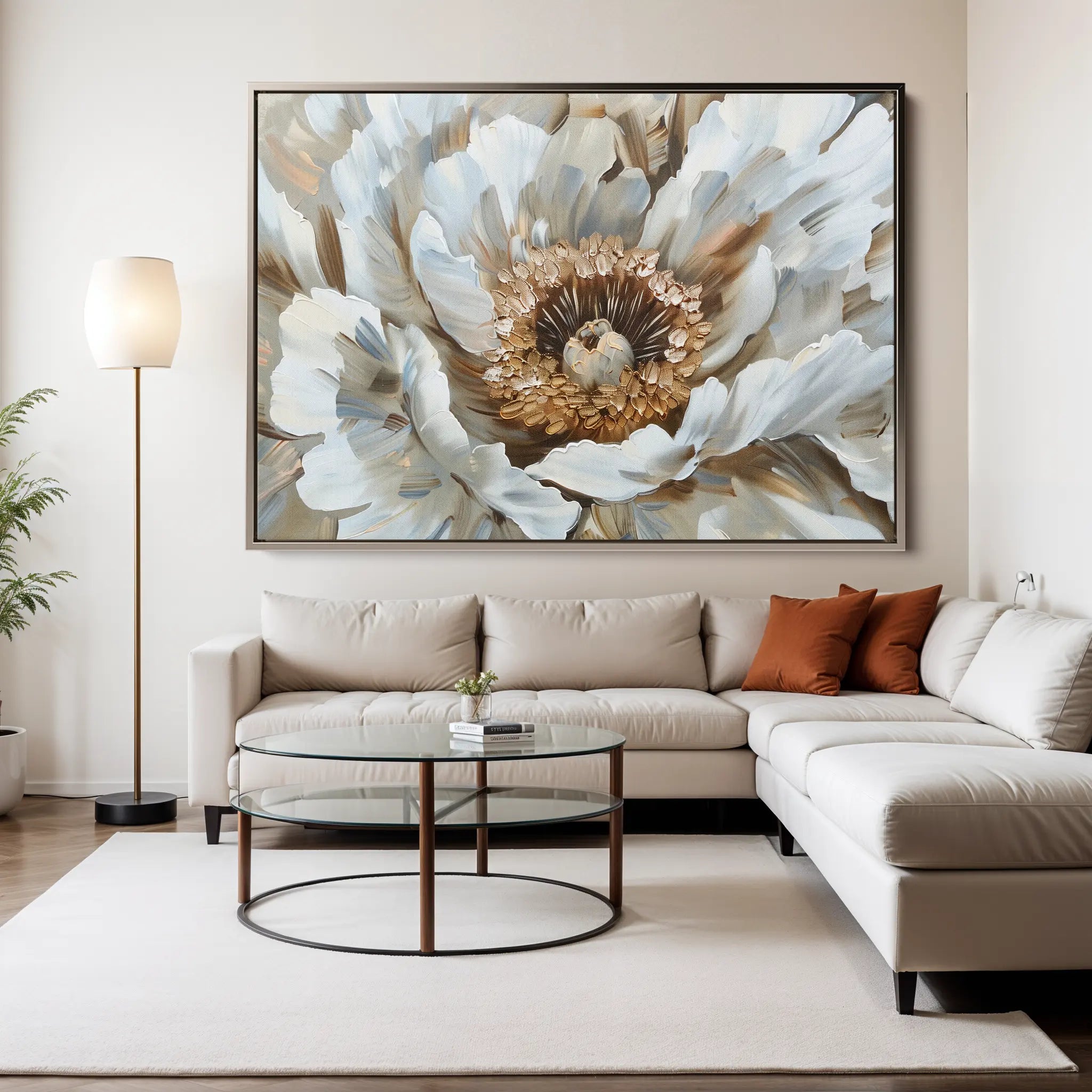 Floral Canvas Wall Art WAD847-F 90 x 60 cm / Stretched on hidden frame