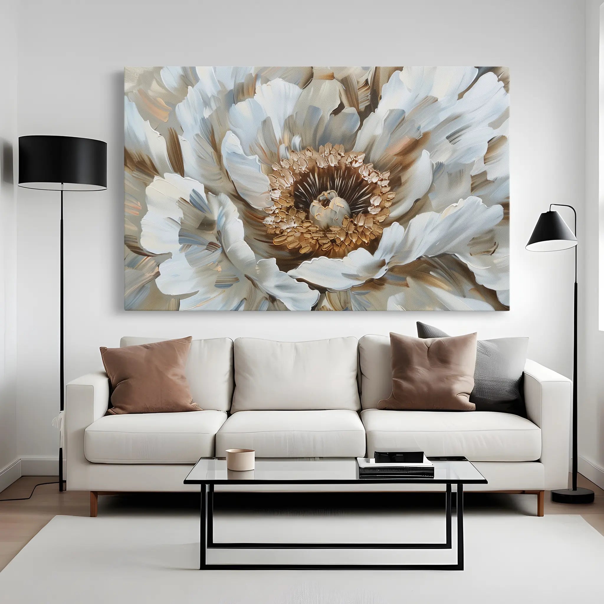 Floral Canvas Wall Art WAD847-F 90 x 60 cm / Stretched on hidden frame