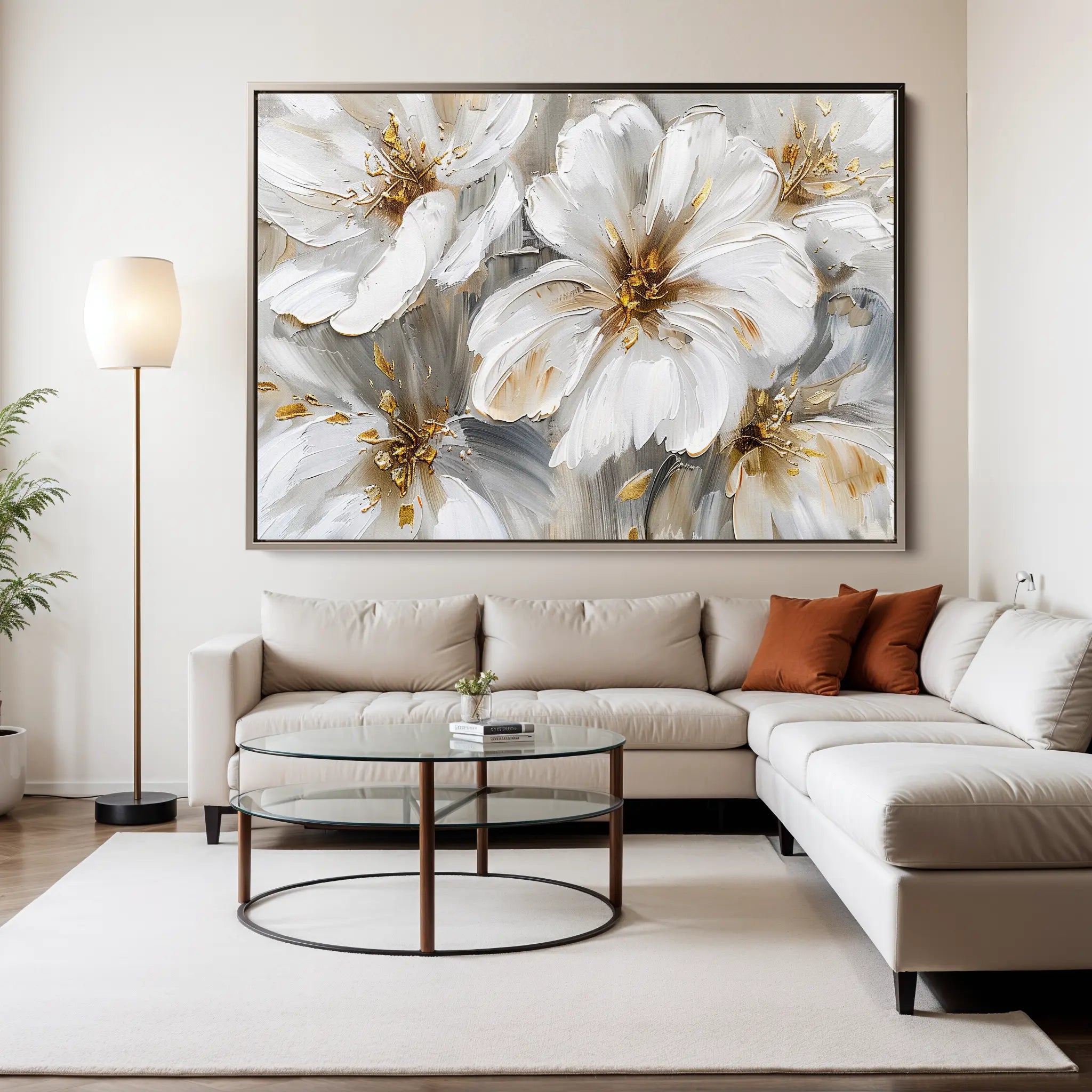 Floral Canvas Wall Art WAD848-F 90 x 60 cm / Stretched on hidden frame