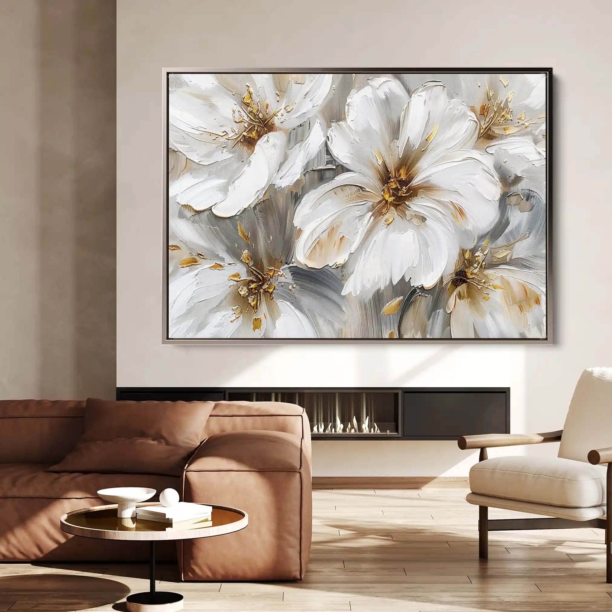 Floral Canvas Wall Art WAD848-F 90 x 60 cm / Stretched on hidden frame