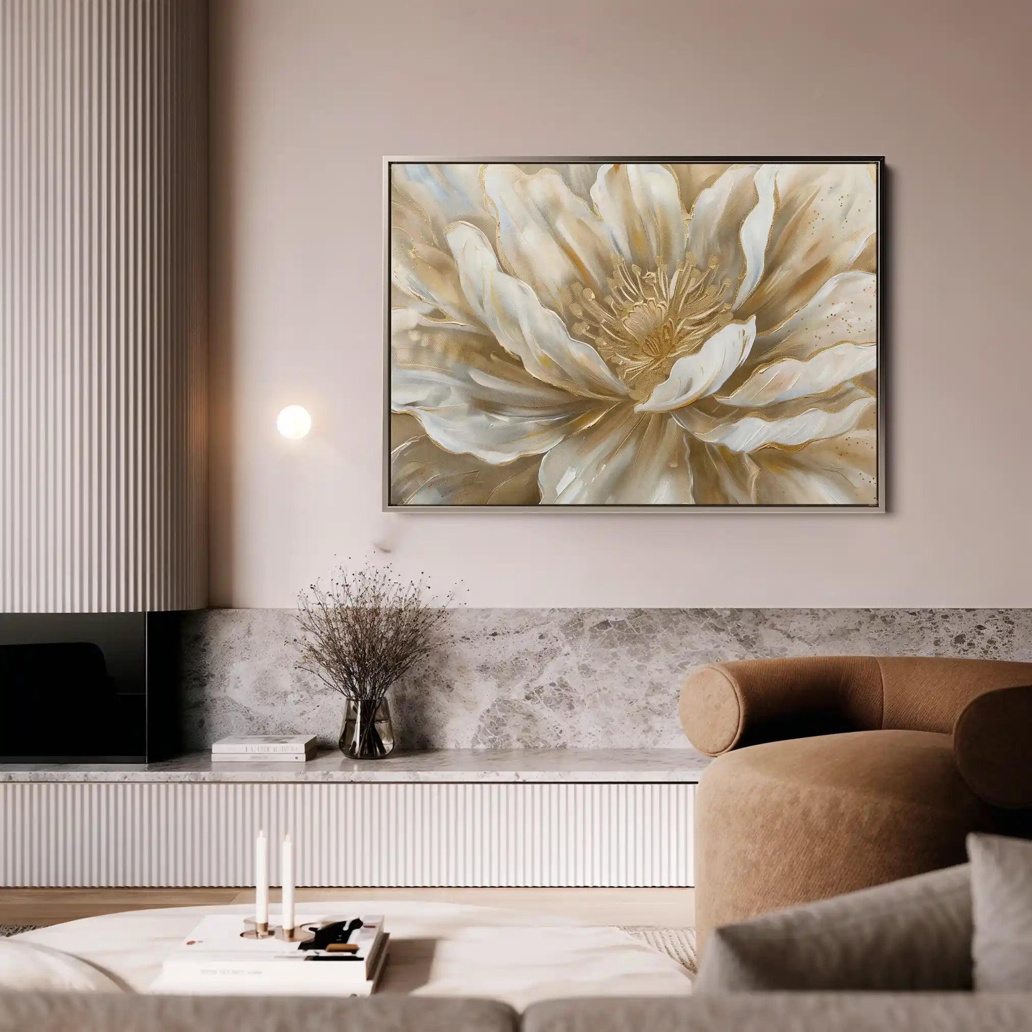 Floral Canvas Wall Art WAD849-F 90 x 60 cm / Stretched on hidden frame