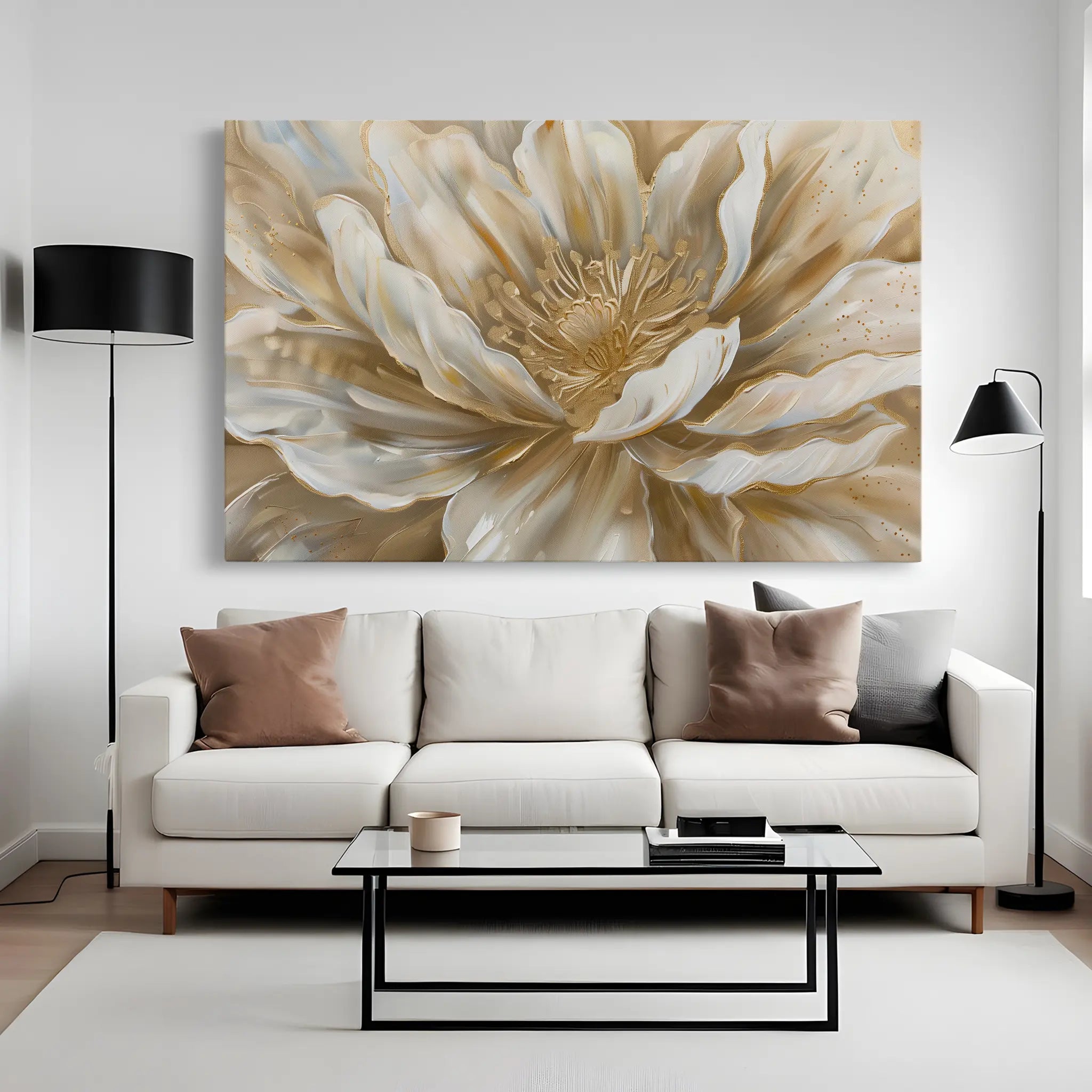 Floral Canvas Wall Art WAD849-F 90 x 60 cm / Stretched on hidden frame