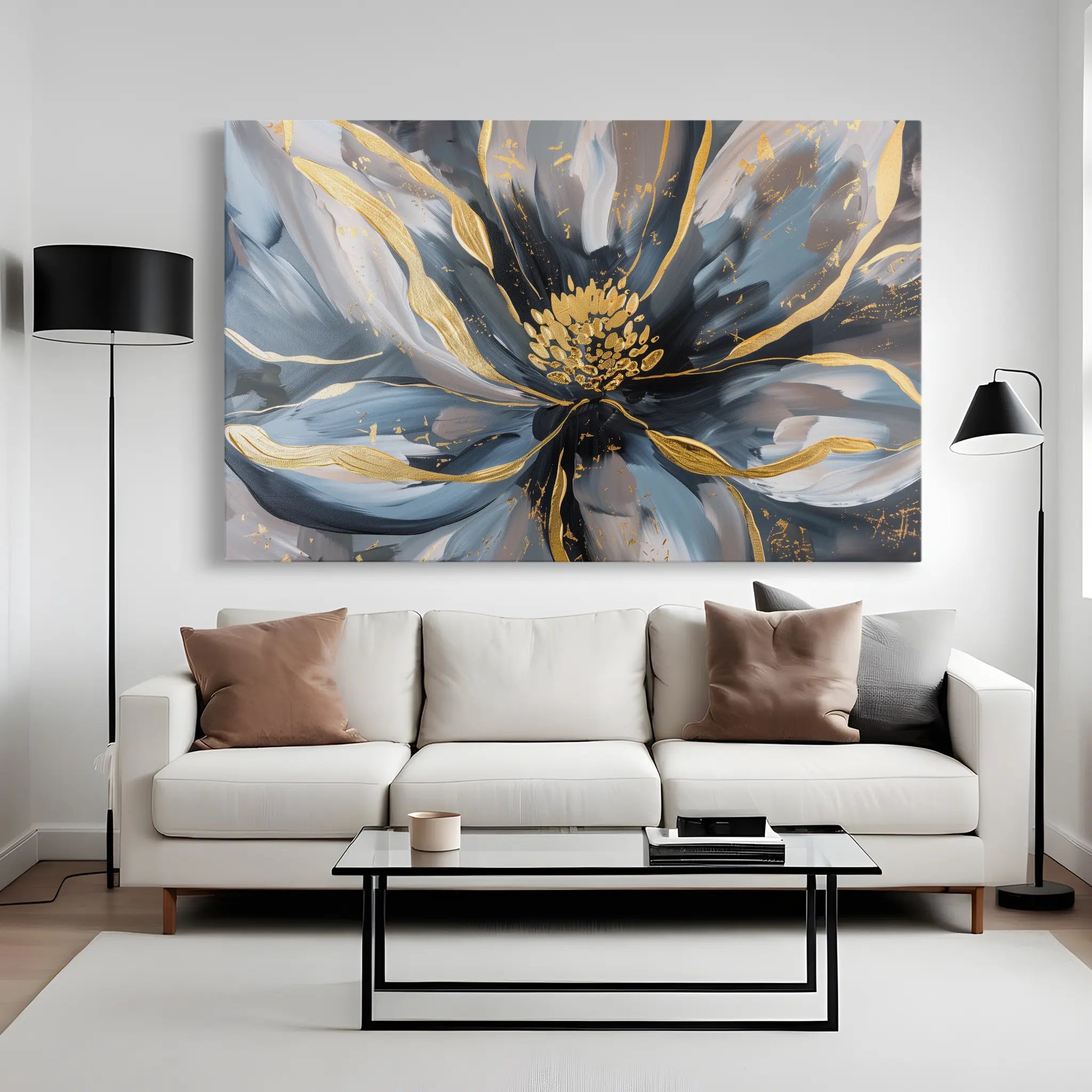 Floral Canvas Wall Art WAD850-F 90 x 60 cm / Stretched on hidden frame