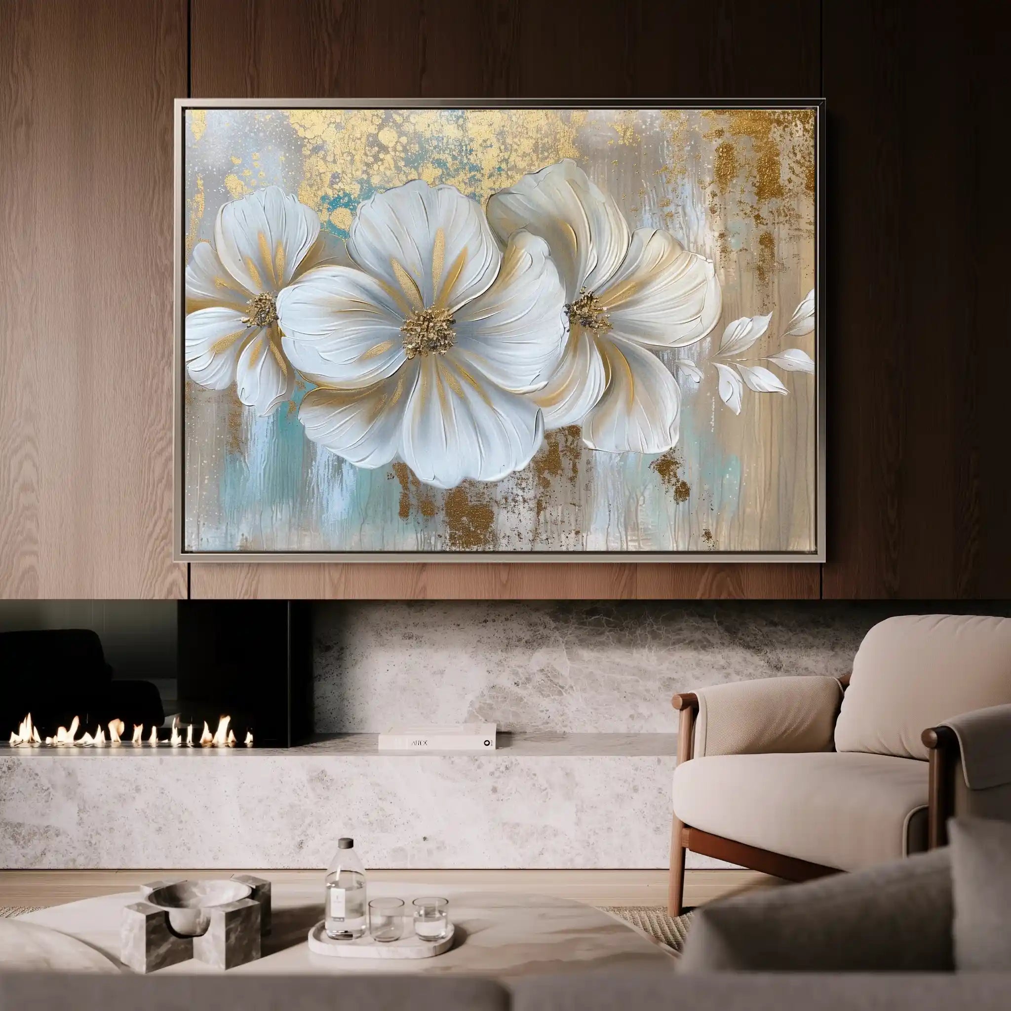 Floral Canvas Wall Art WAD851-F 90 x 60 cm / Stretched on hidden frame