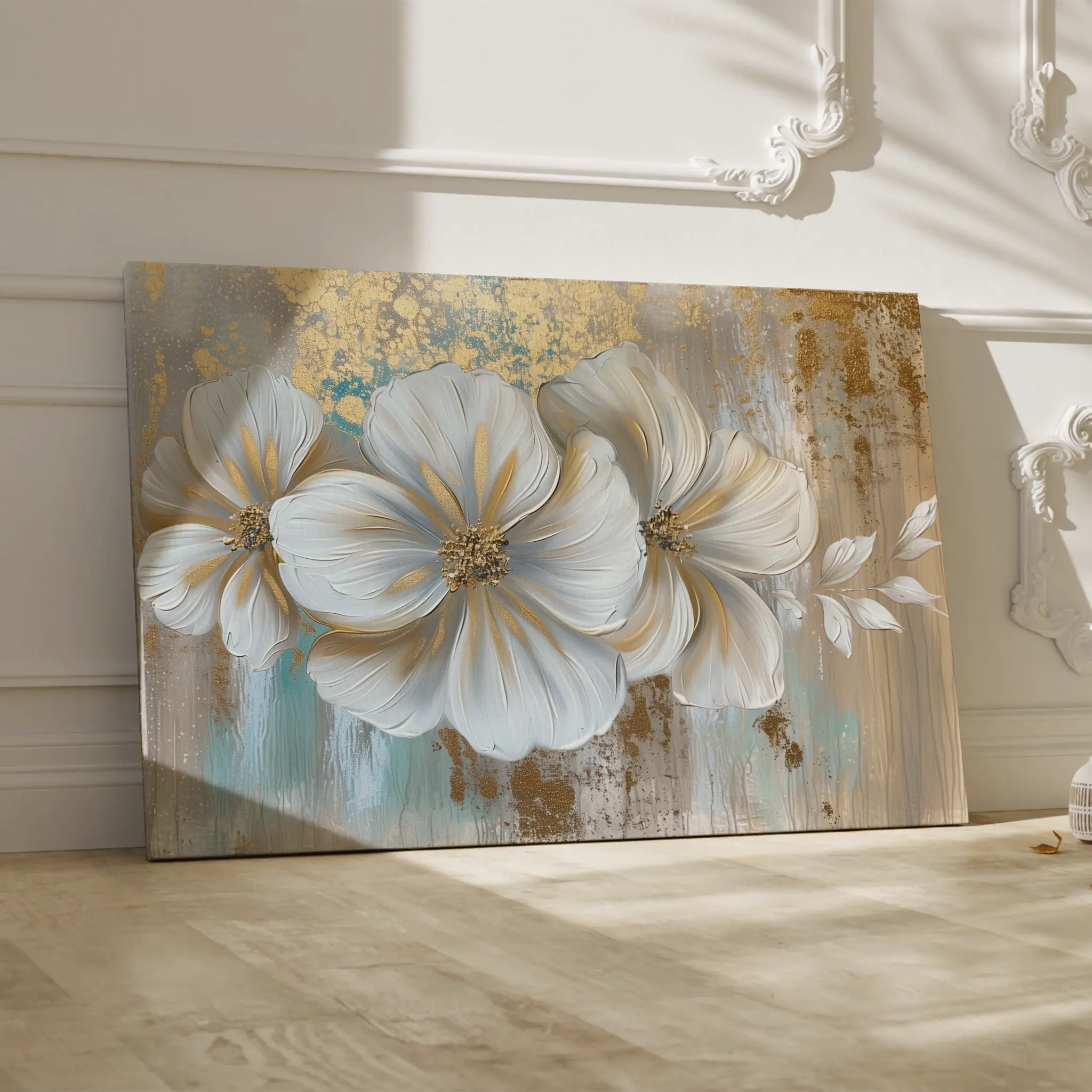 Floral Canvas Wall Art WAD851-F 90 x 60 cm / Stretched on hidden frame