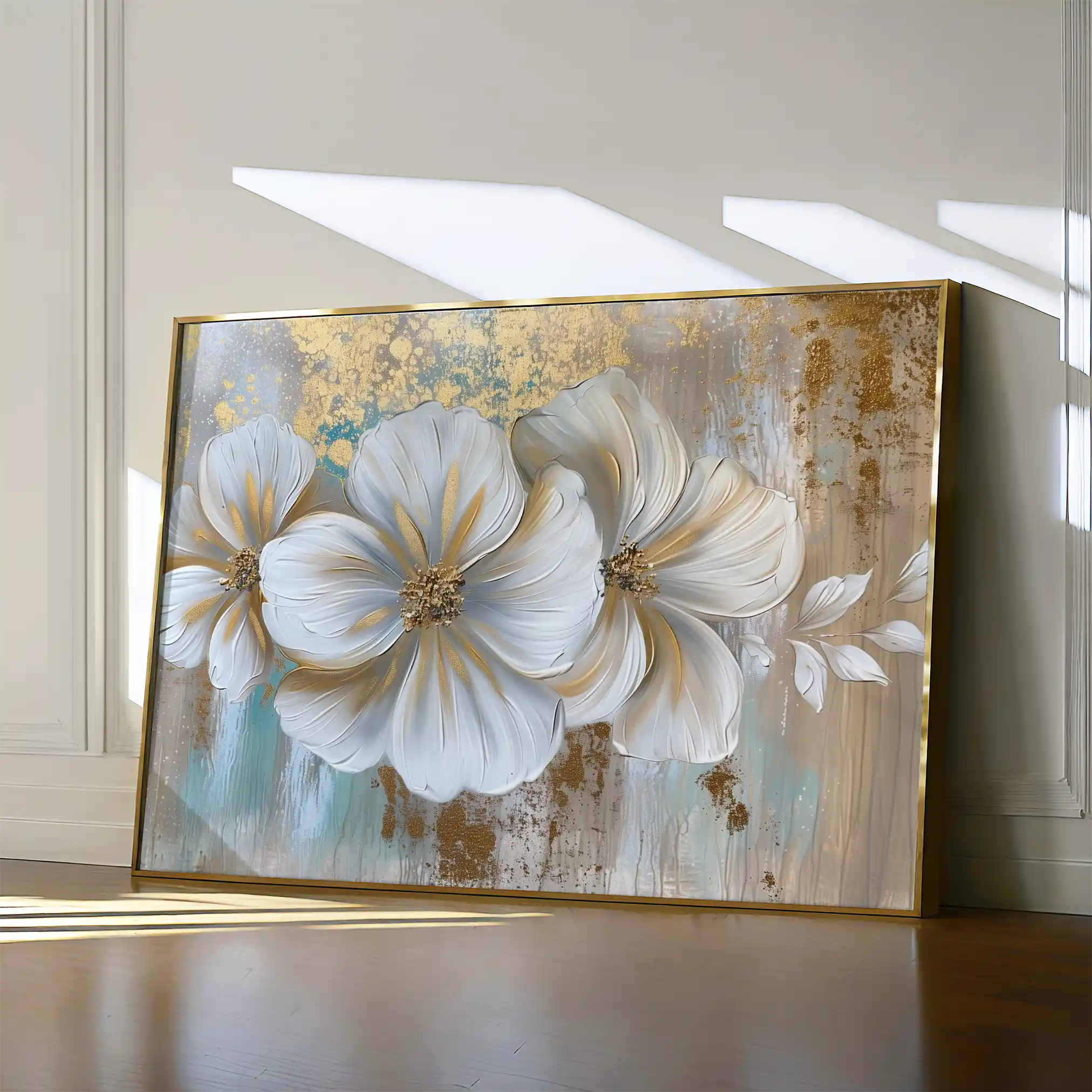 Floral Canvas Wall Art WAD851-F 90 x 60 cm / Stretched on hidden frame