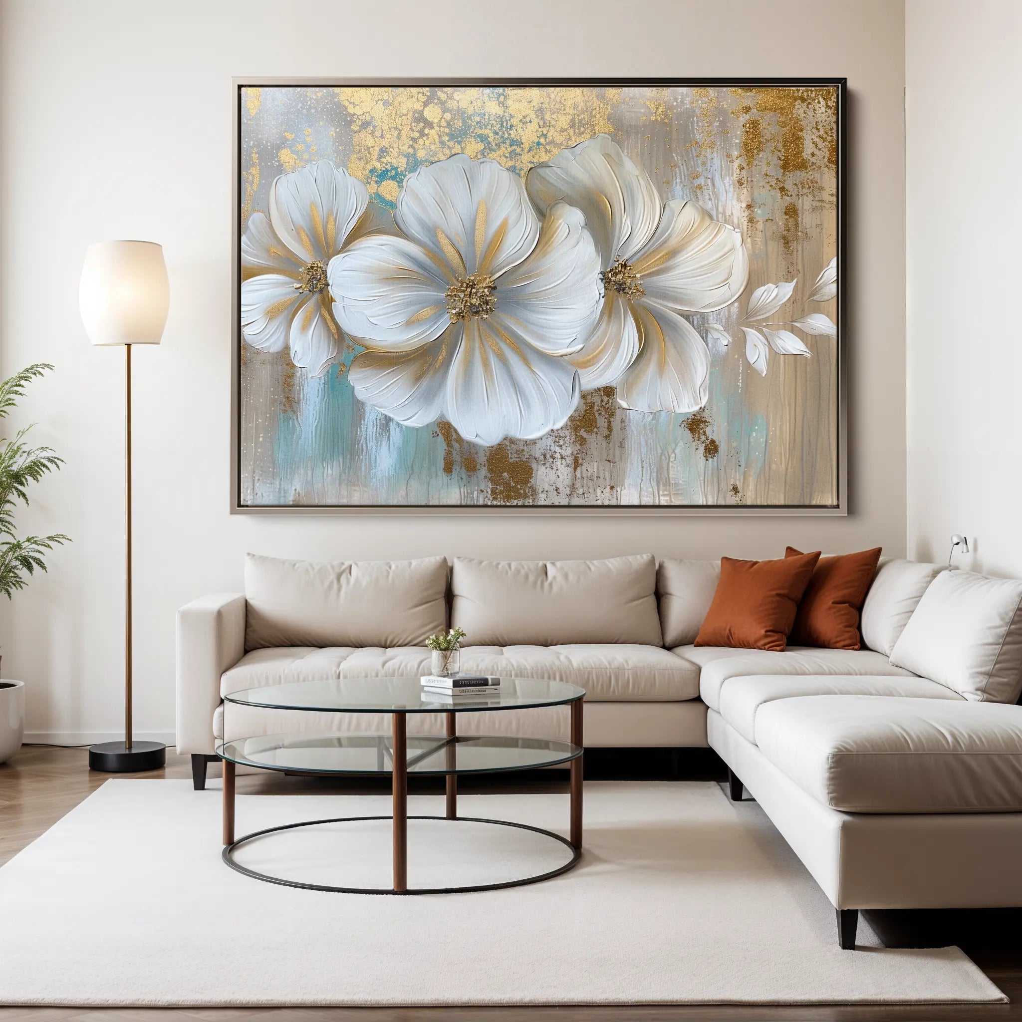 Floral Canvas Wall Art WAD851-F 90 x 60 cm / Stretched on hidden frame