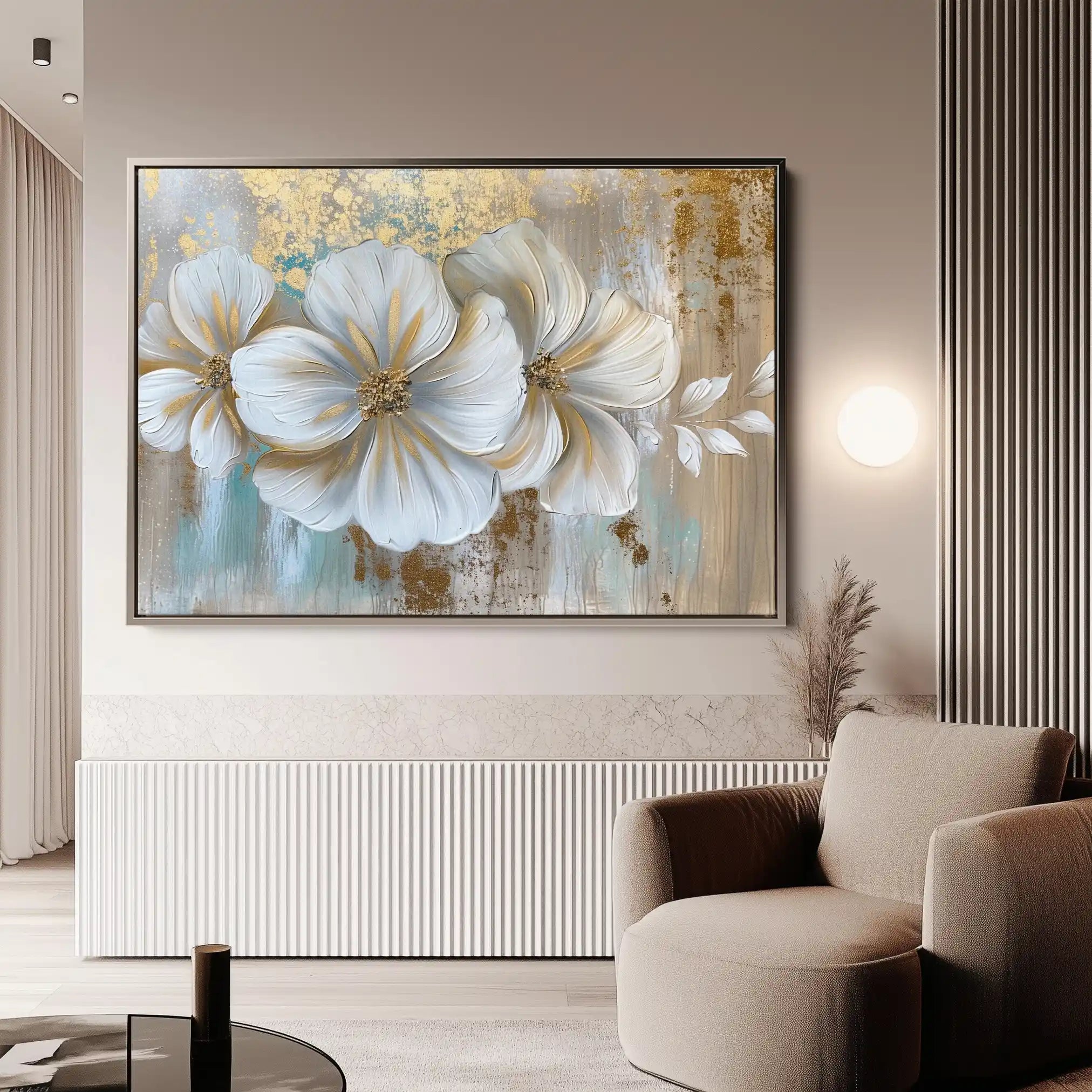 Floral Canvas Wall Art WAD851-F 90 x 60 cm / Stretched on hidden frame