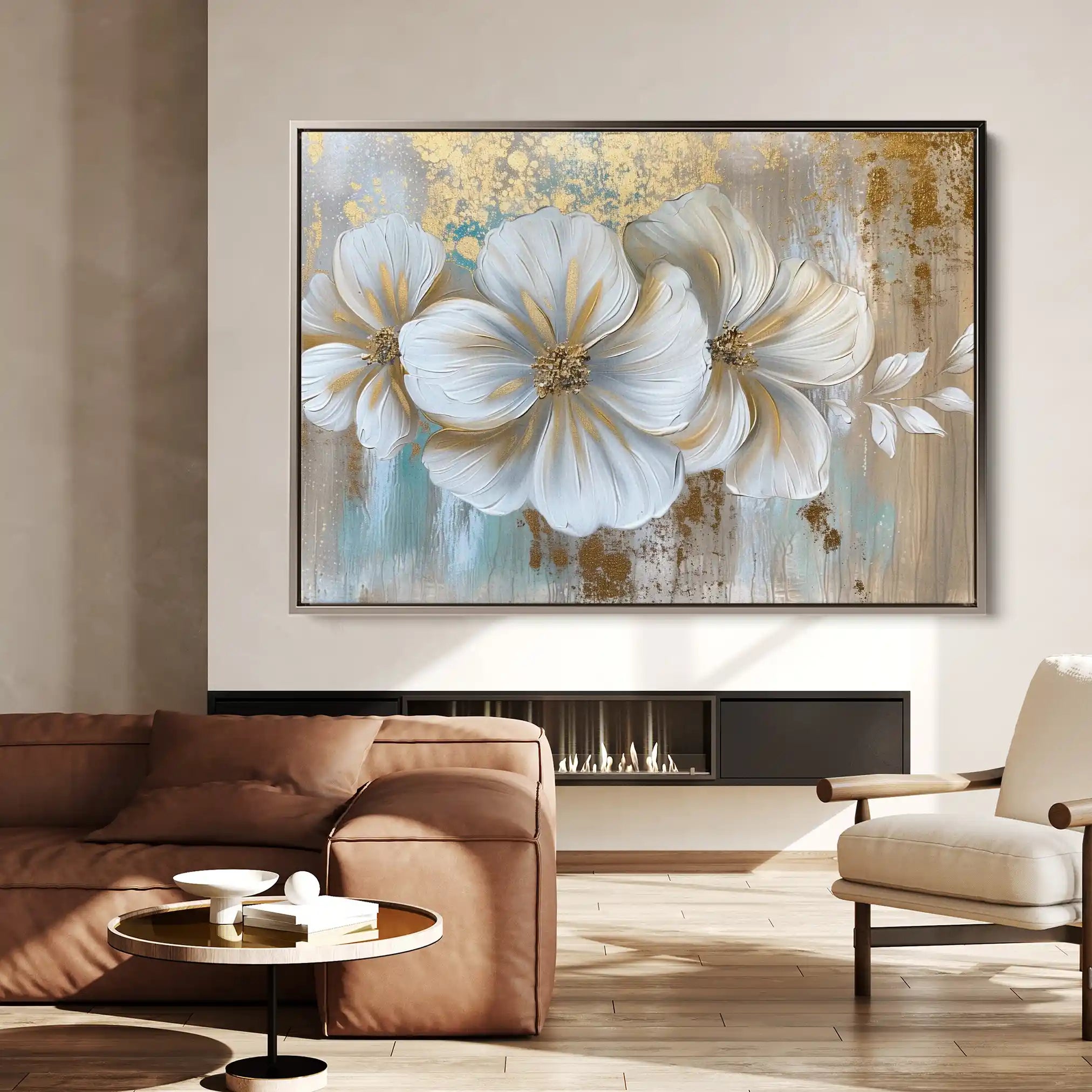 Floral Canvas Wall Art WAD851-F 90 x 60 cm / Stretched on hidden frame
