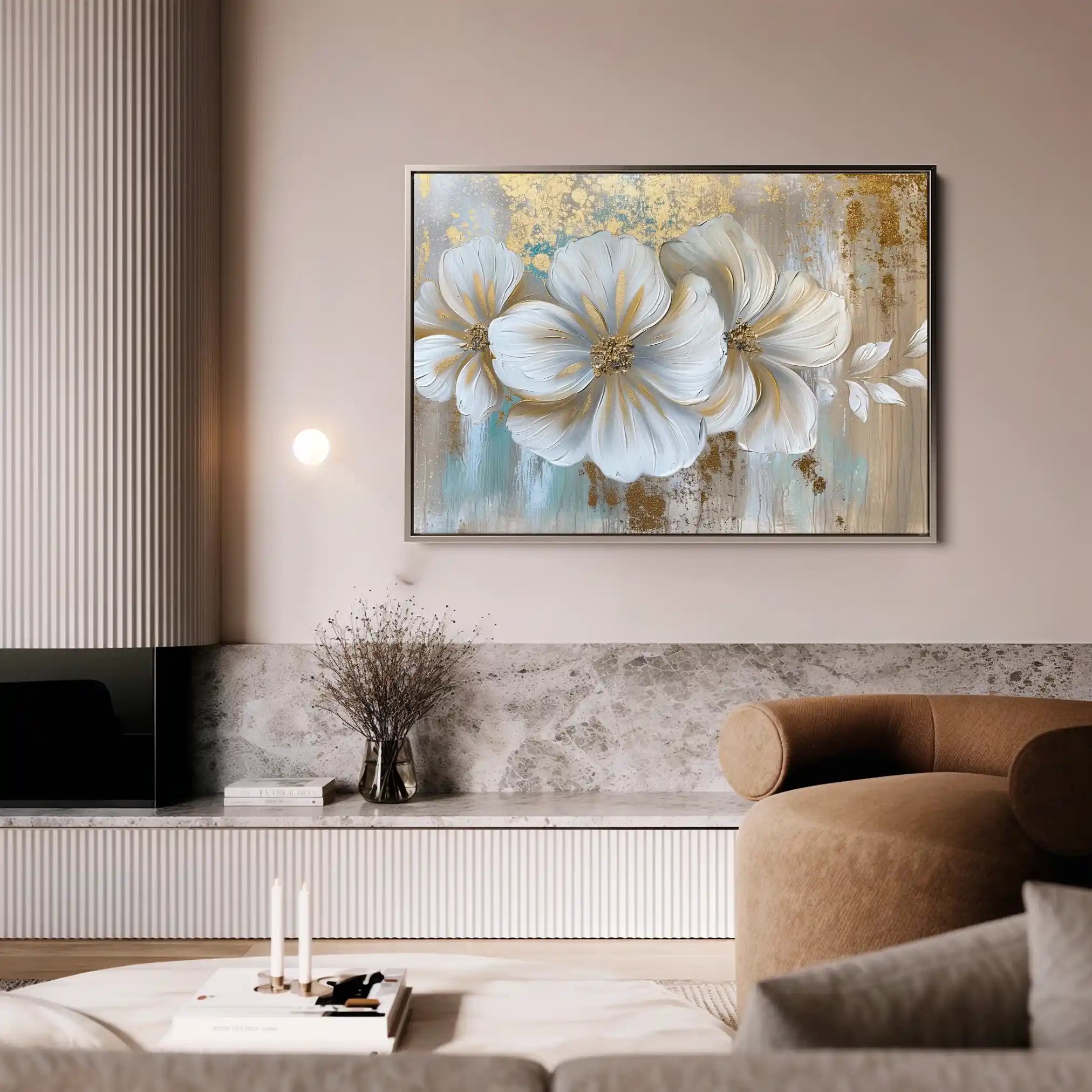 Floral Canvas Wall Art WAD851-F 90 x 60 cm / Stretched on hidden frame