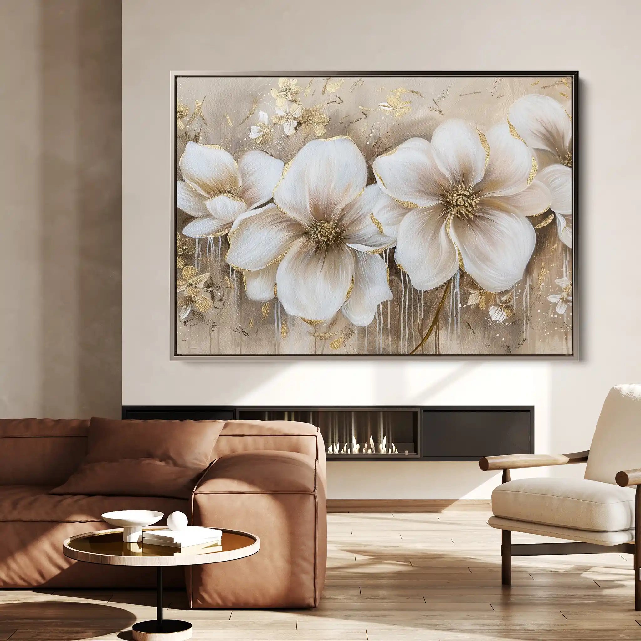 Floral Canvas Wall Art WAD852-F 90 x 60 cm / Stretched on hidden frame