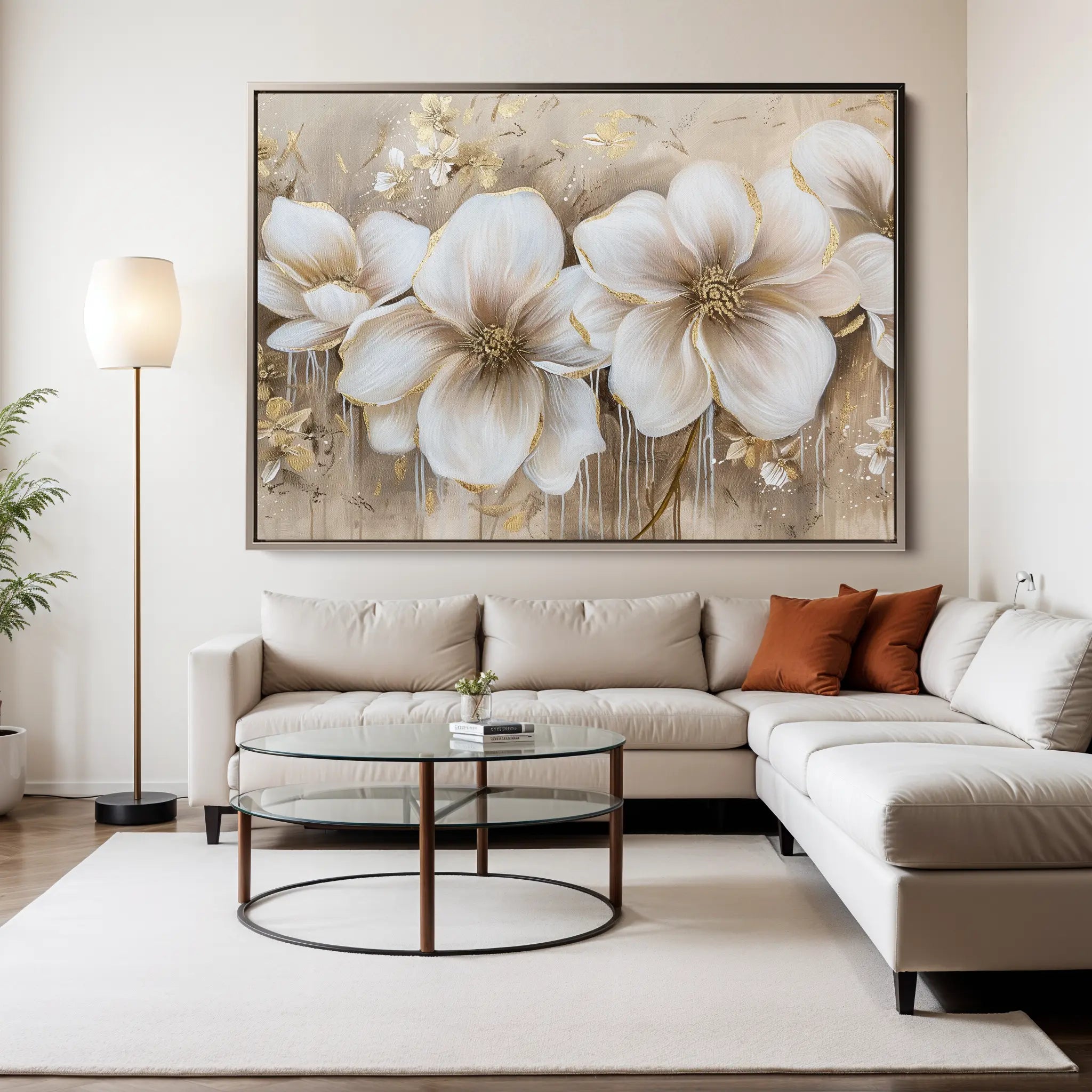 Floral Canvas Wall Art WAD852-F 90 x 60 cm / Stretched on hidden frame