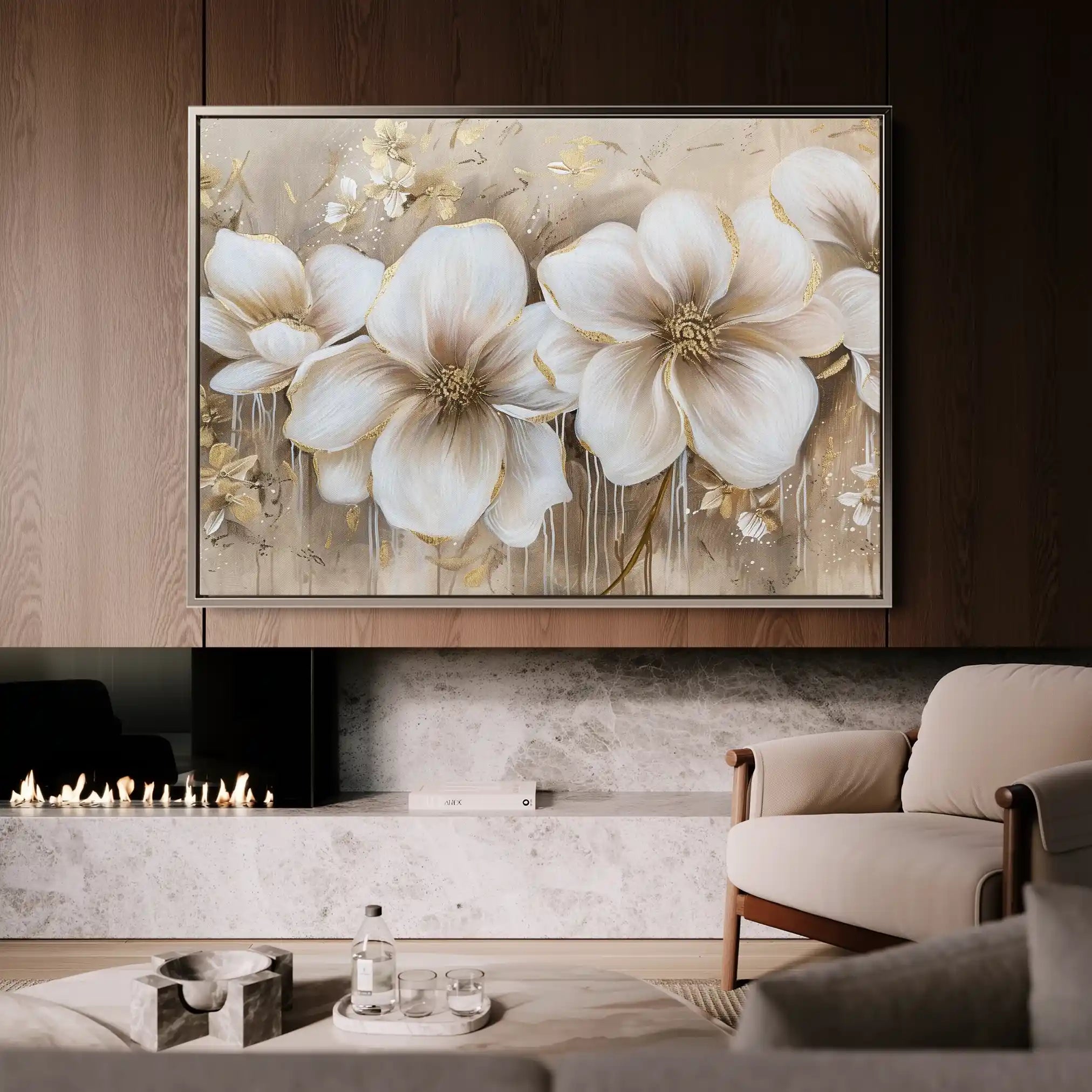 Floral Canvas Wall Art WAD852-F 90 x 60 cm / Stretched on hidden frame