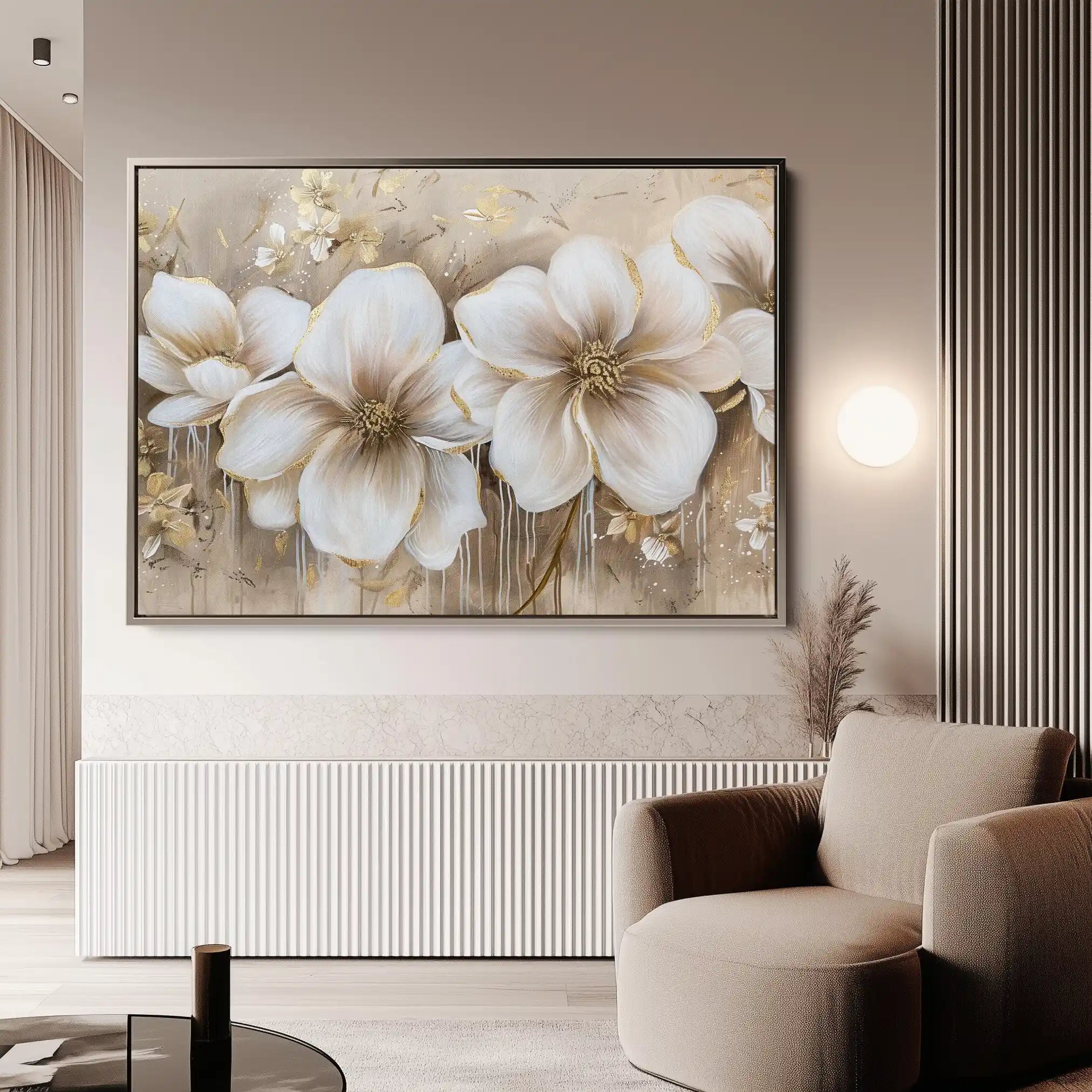 Floral Canvas Wall Art WAD852-F 90 x 60 cm / Stretched on hidden frame