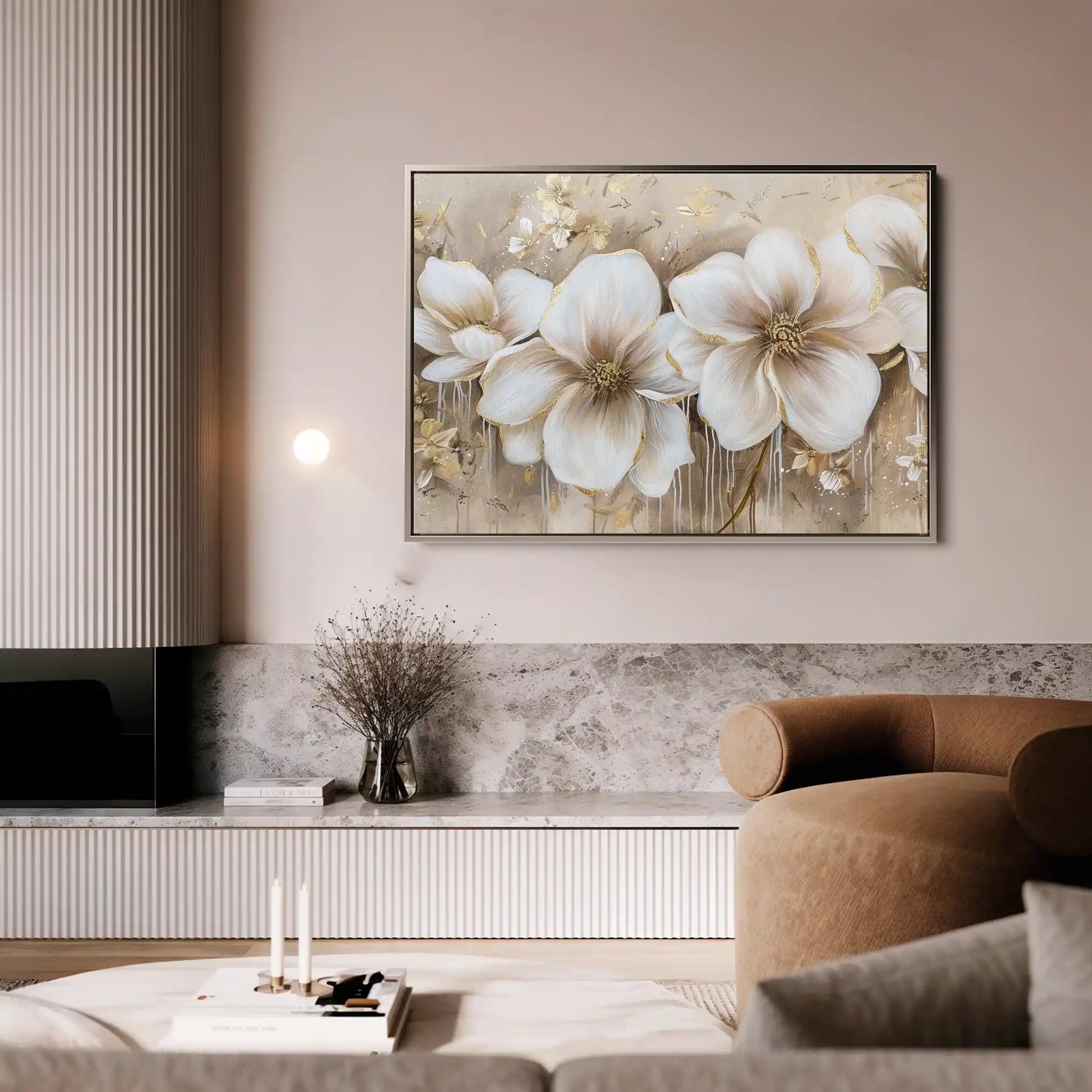 Floral Canvas Wall Art WAD852-F 90 x 60 cm / Stretched on hidden frame