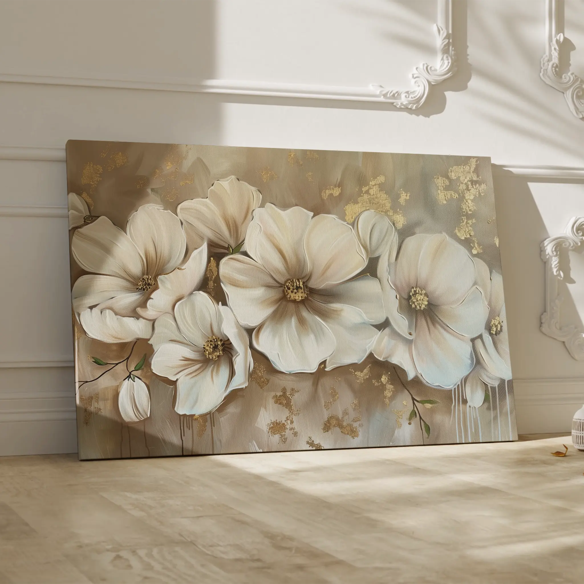 Floral Canvas Wall Art WAD853-F 90 x 60 cm / Stretched on hidden frame