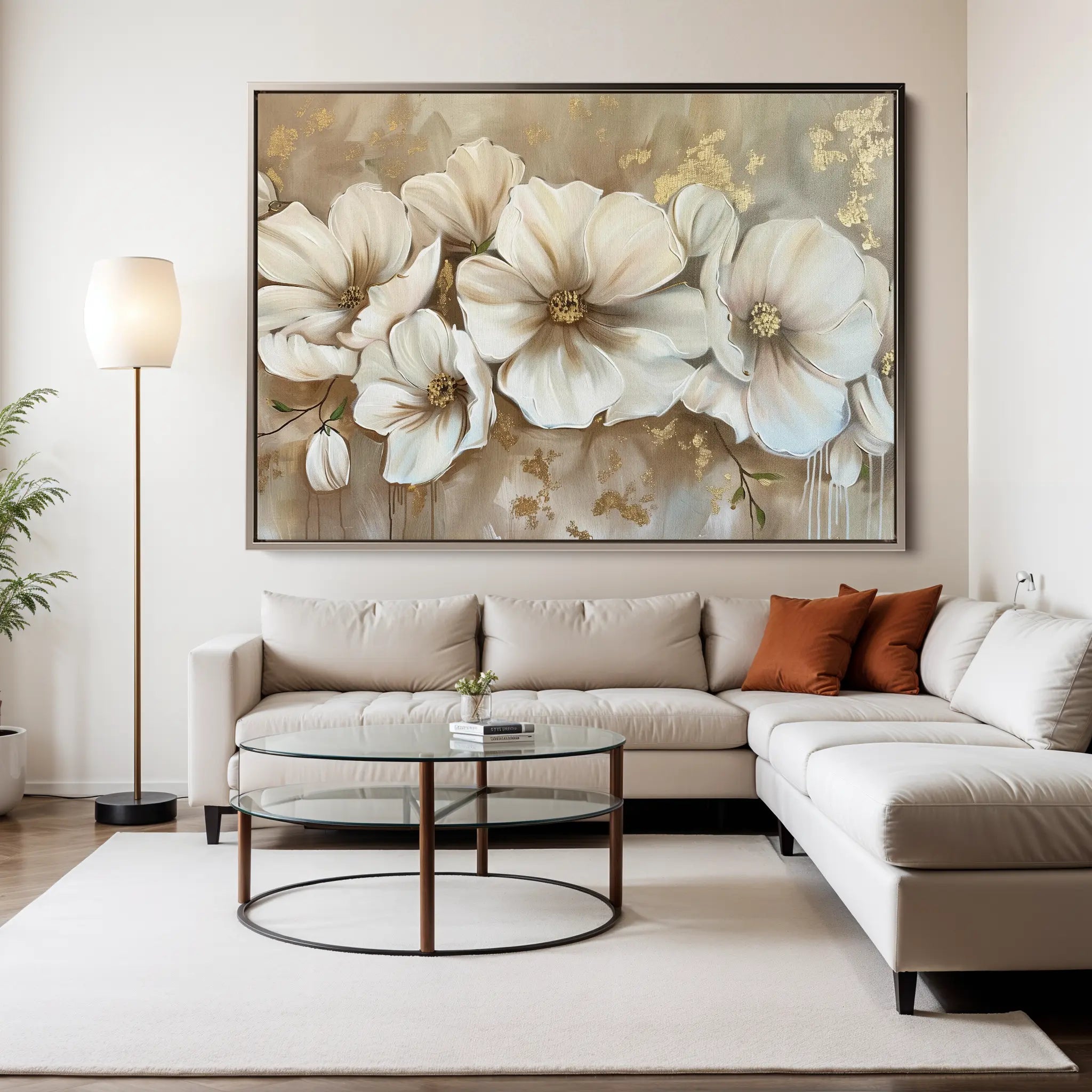 Floral Canvas Wall Art WAD853-F 90 x 60 cm / Stretched on hidden frame