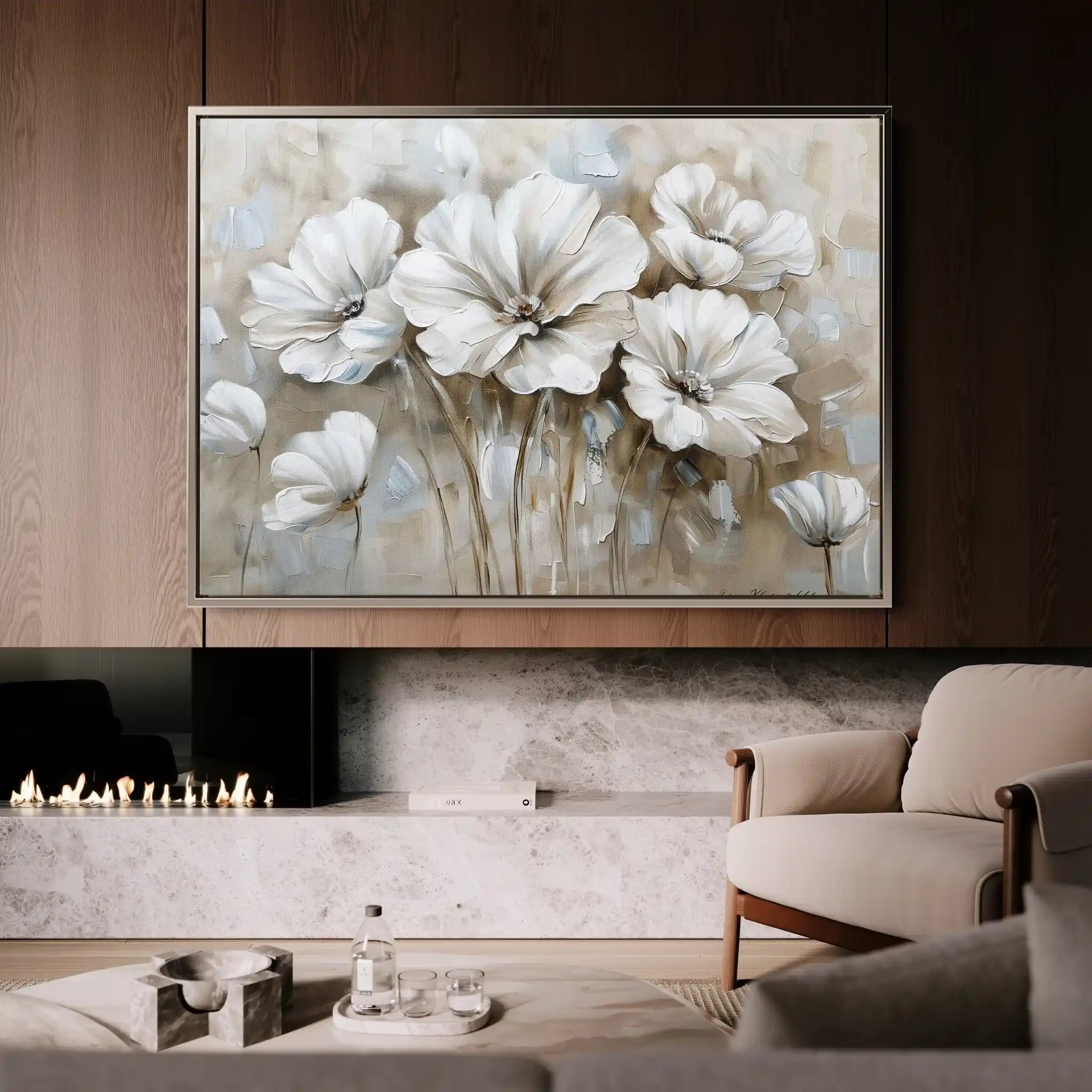 Floral Canvas Wall Art WAD854-F 90 x 60 cm / Stretched on hidden frame
