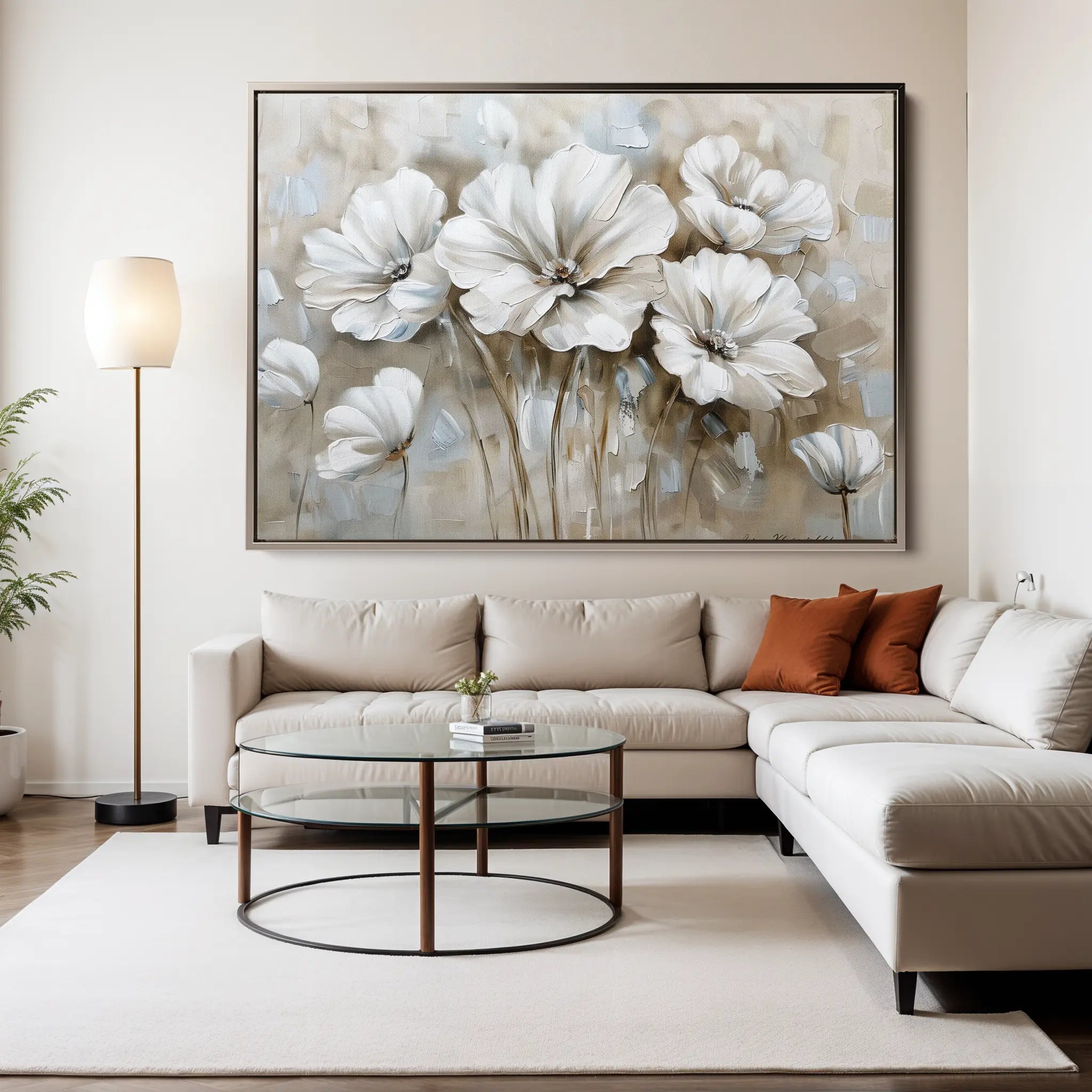 Floral Canvas Wall Art WAD854-F 90 x 60 cm / Stretched on hidden frame