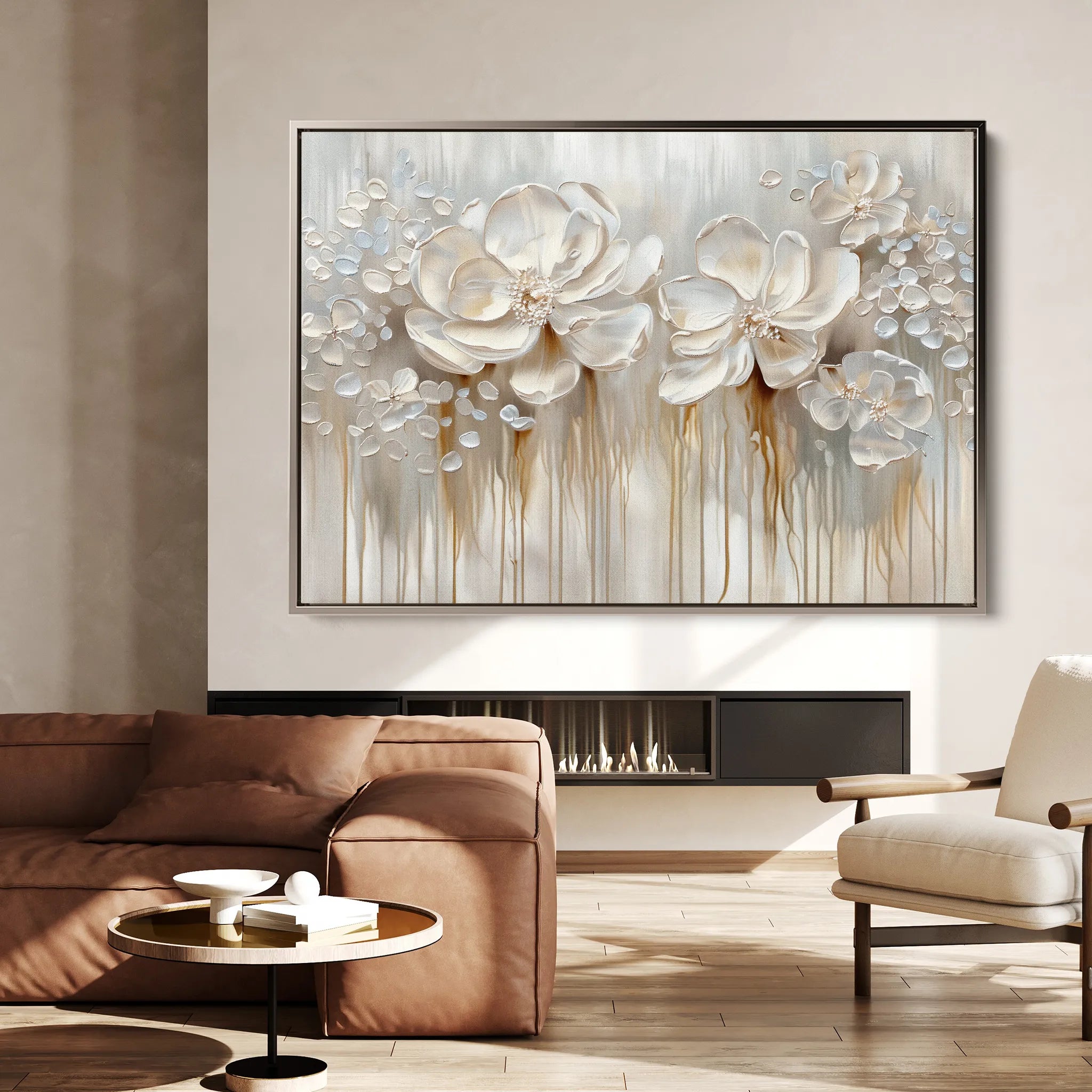 Floral Canvas Wall Art WAD855-F 90 x 60 cm / Stretched on hidden frame