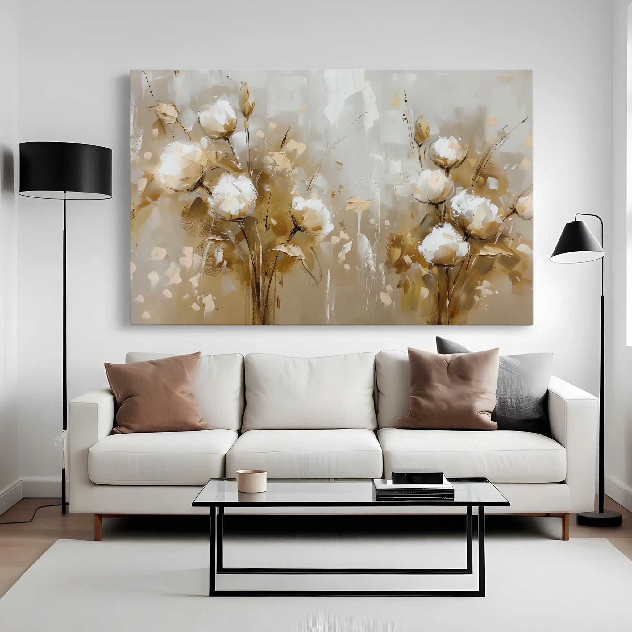 Floral Canvas Wall Art WAD856-F 90 x 60 cm / Stretched on hidden frame