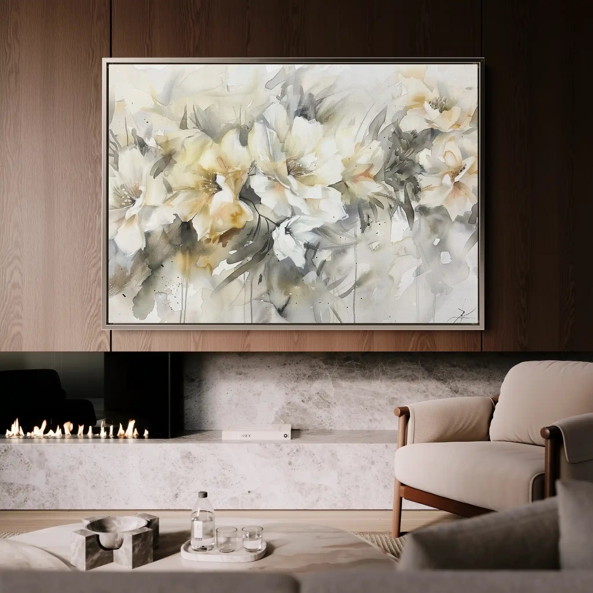 Floral Canvas Wall Art WAD857-F 90 x 60 cm / Stretched on hidden frame
