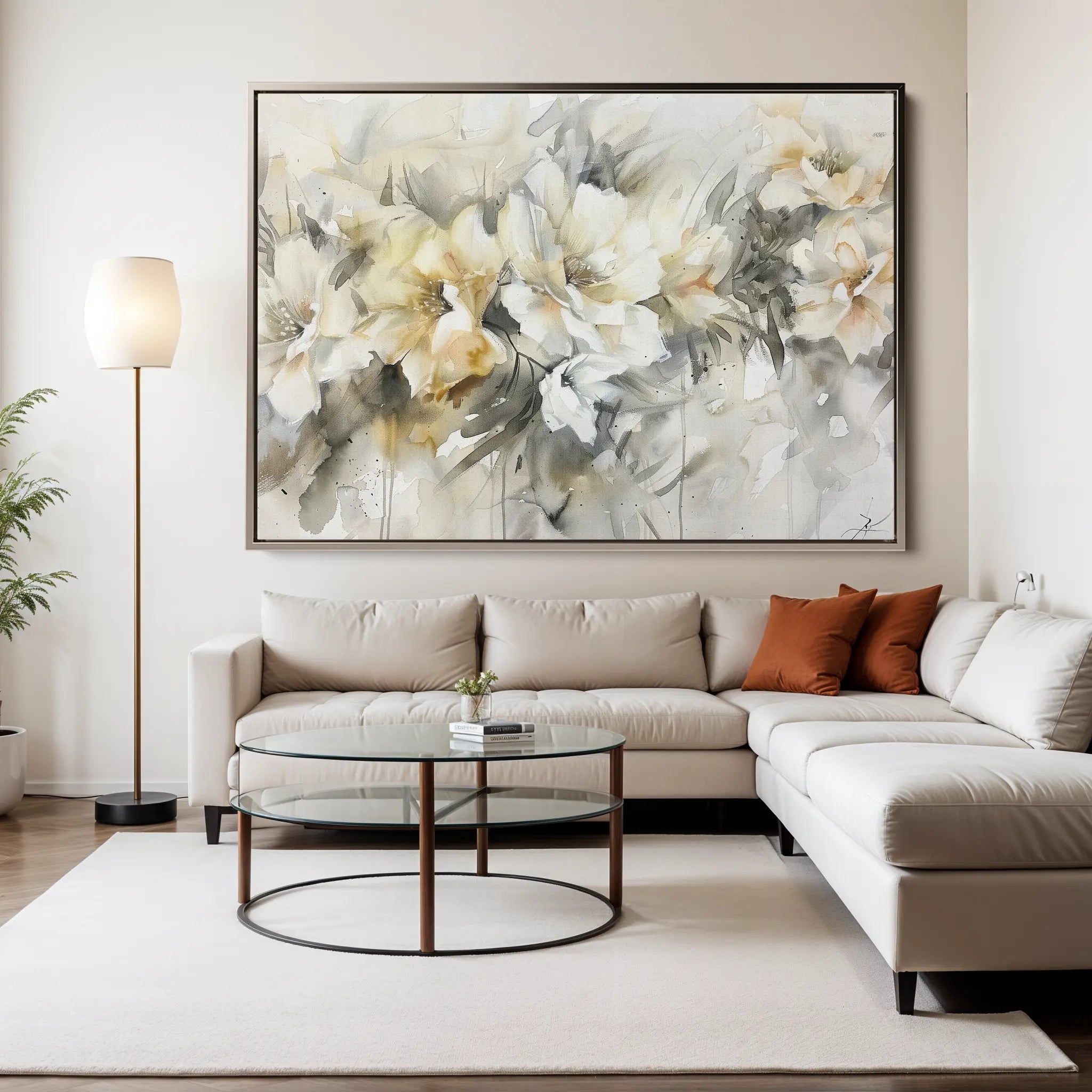 Floral Canvas Wall Art WAD857-F 90 x 60 cm / Stretched on hidden frame