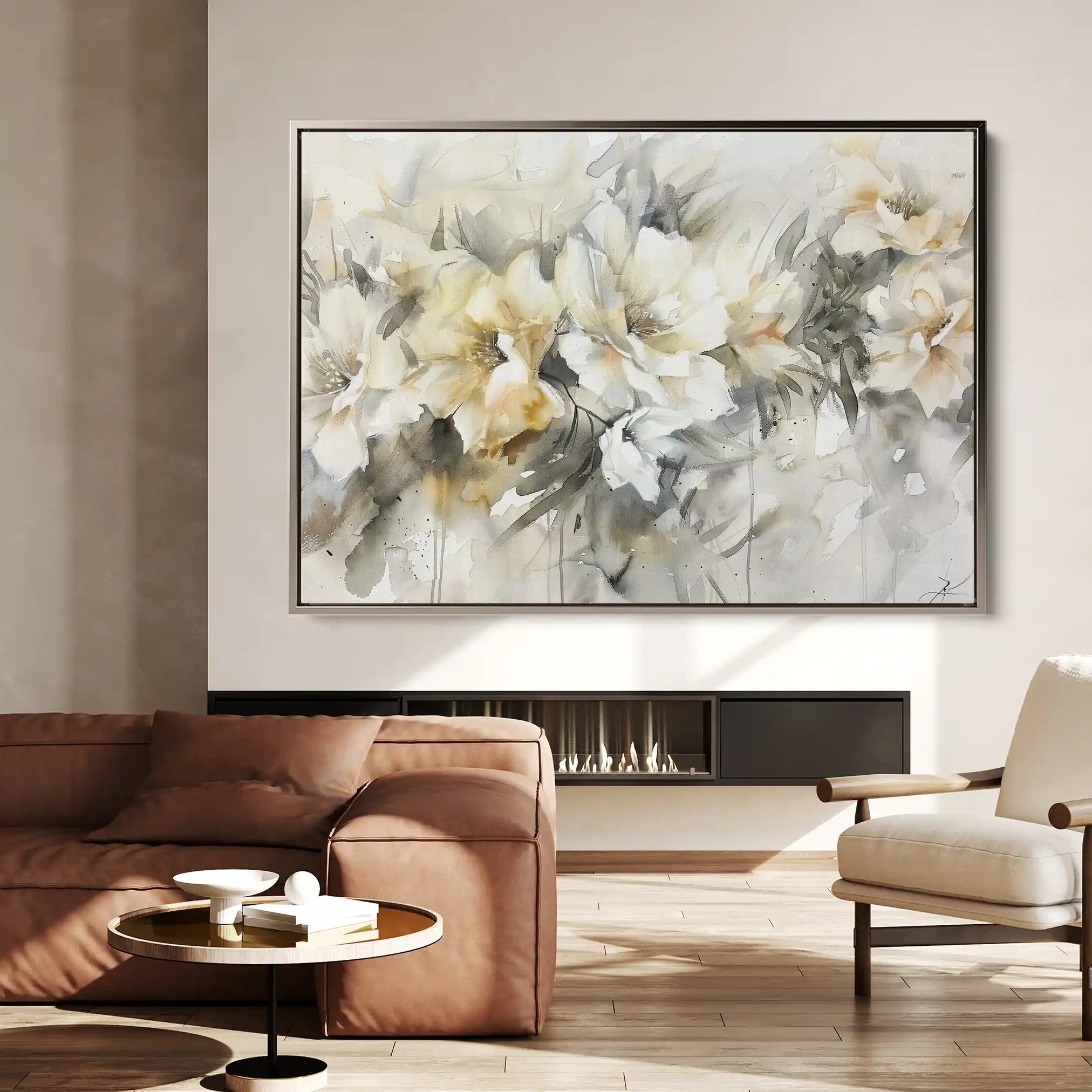 Floral Canvas Wall Art WAD857-F 90 x 60 cm / Stretched on hidden frame