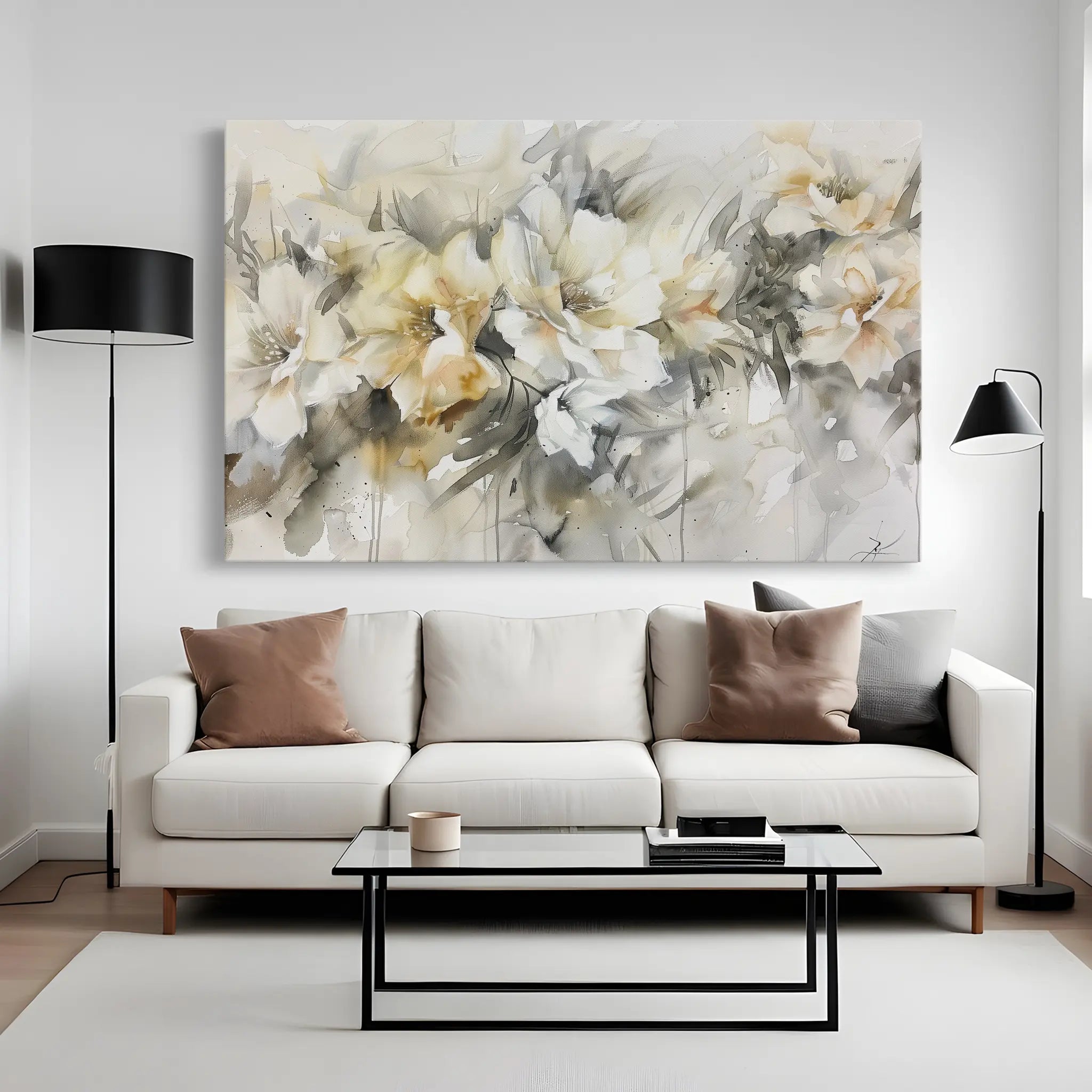 Floral Canvas Wall Art WAD857-F 90 x 60 cm / Stretched on hidden frame