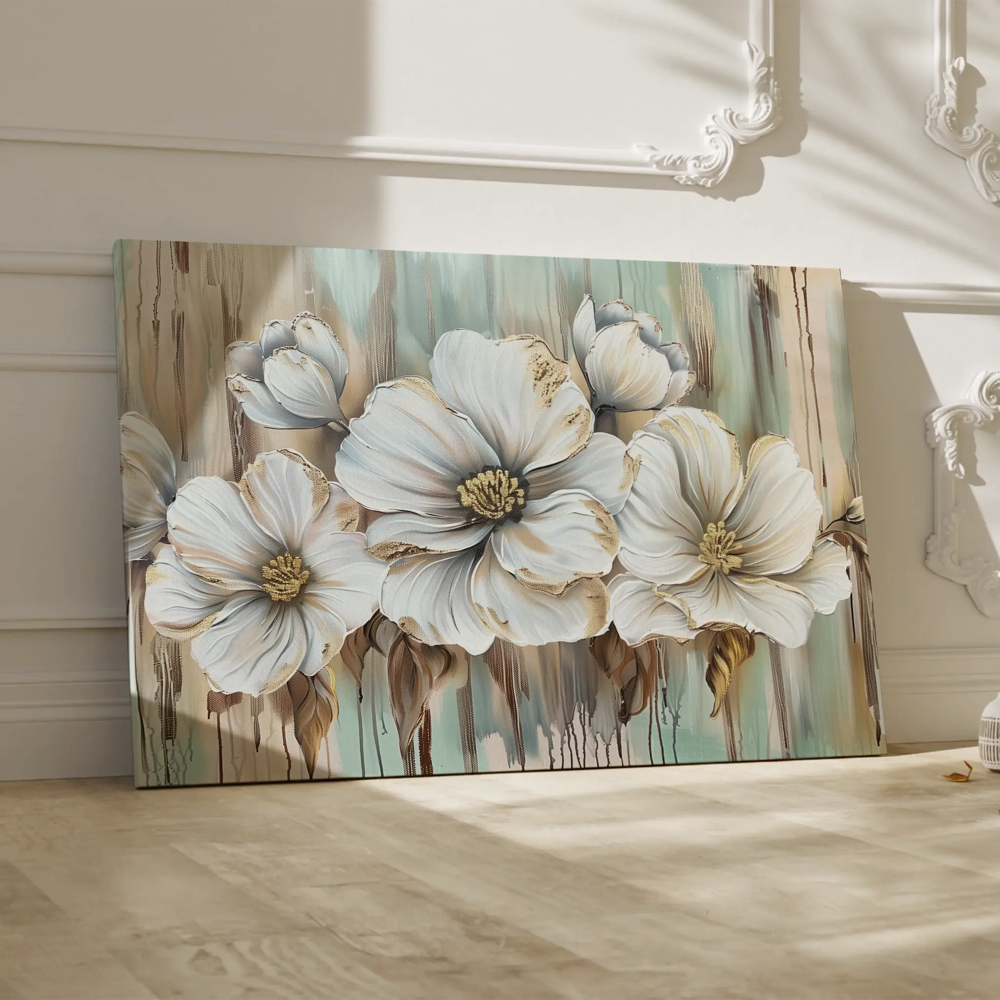 Floral Canvas Wall Art WAD858-F 90 x 60 cm / Stretched on hidden frame