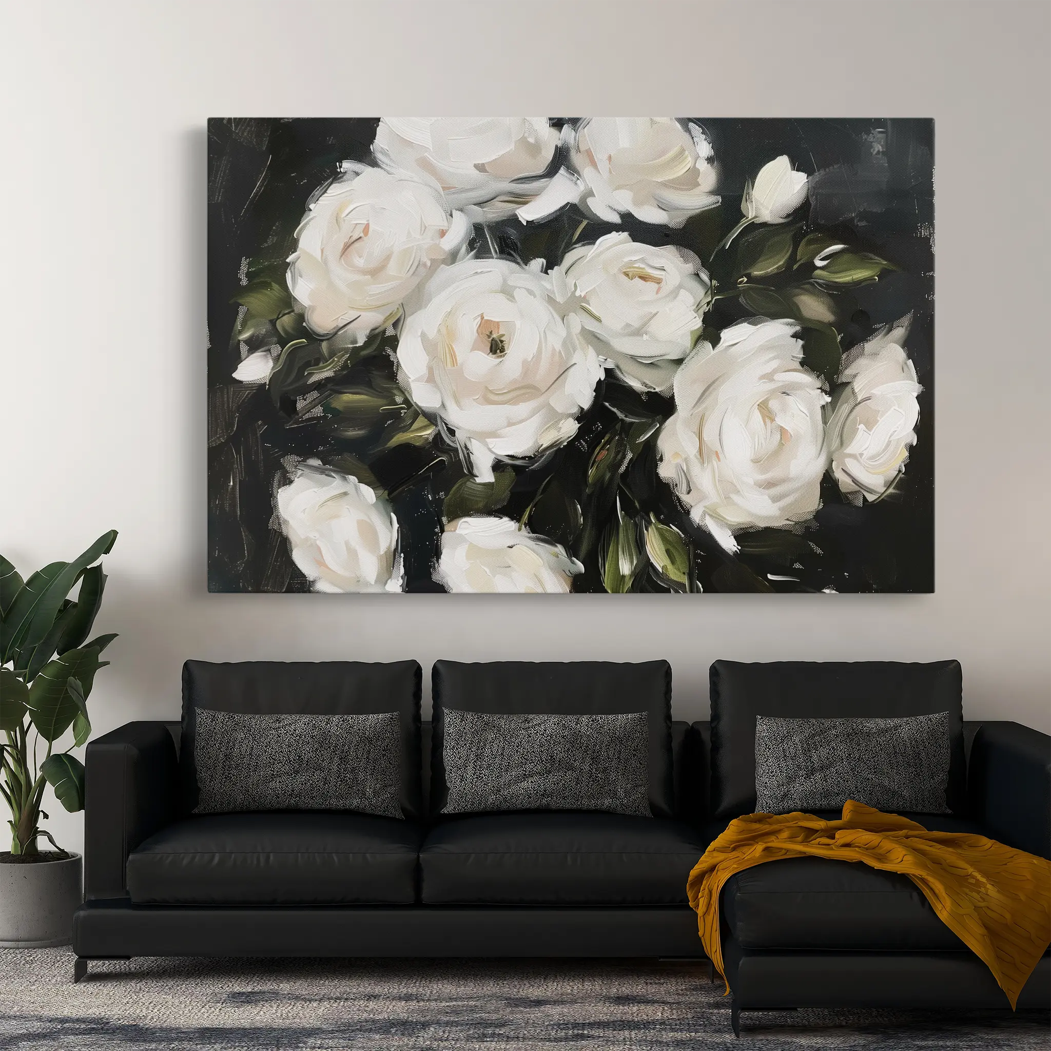 Floral Canvas Wall Art WAD860-F 90 x 60 cm / Stretched on hidden frame