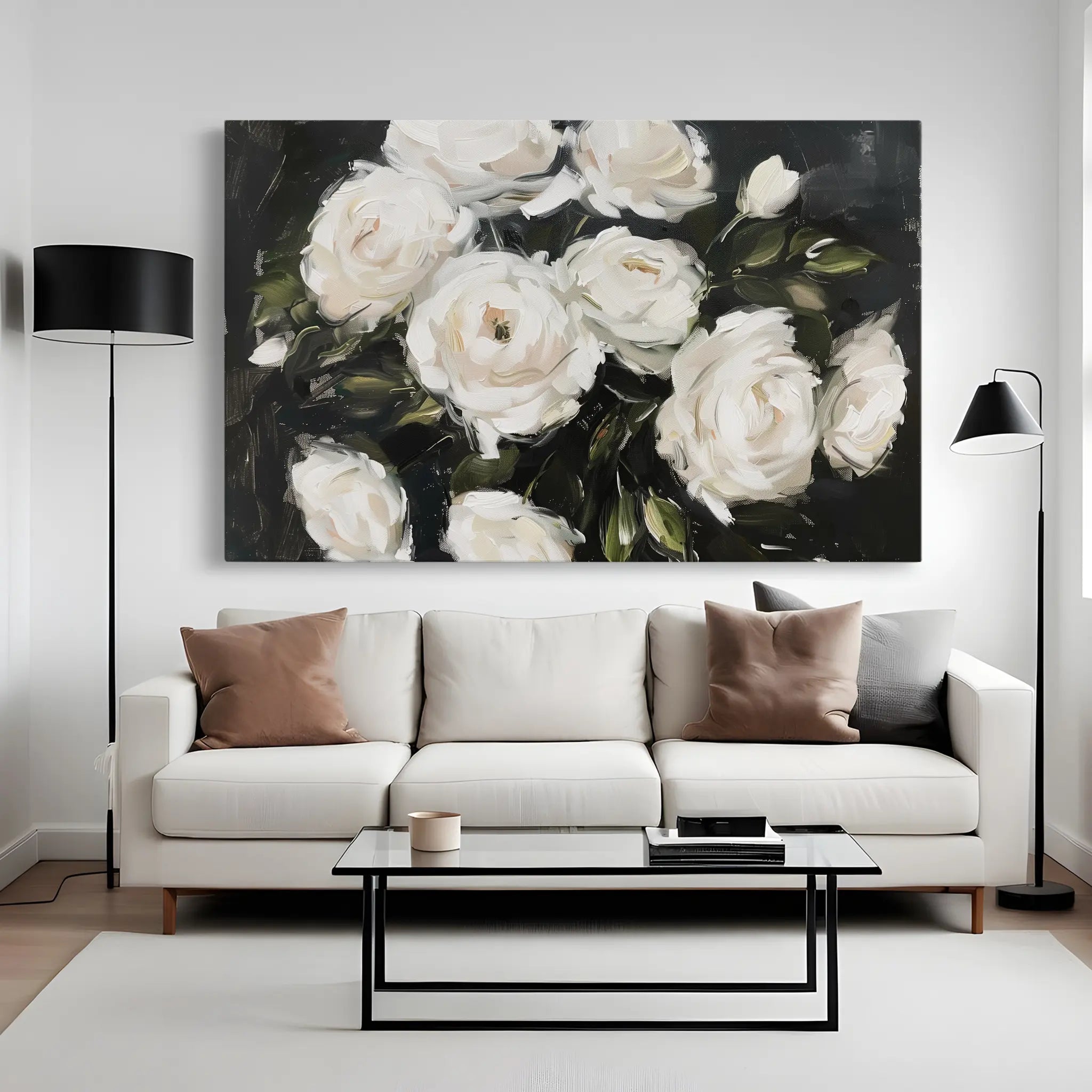 Floral Canvas Wall Art WAD860-F 90 x 60 cm / Stretched on hidden frame