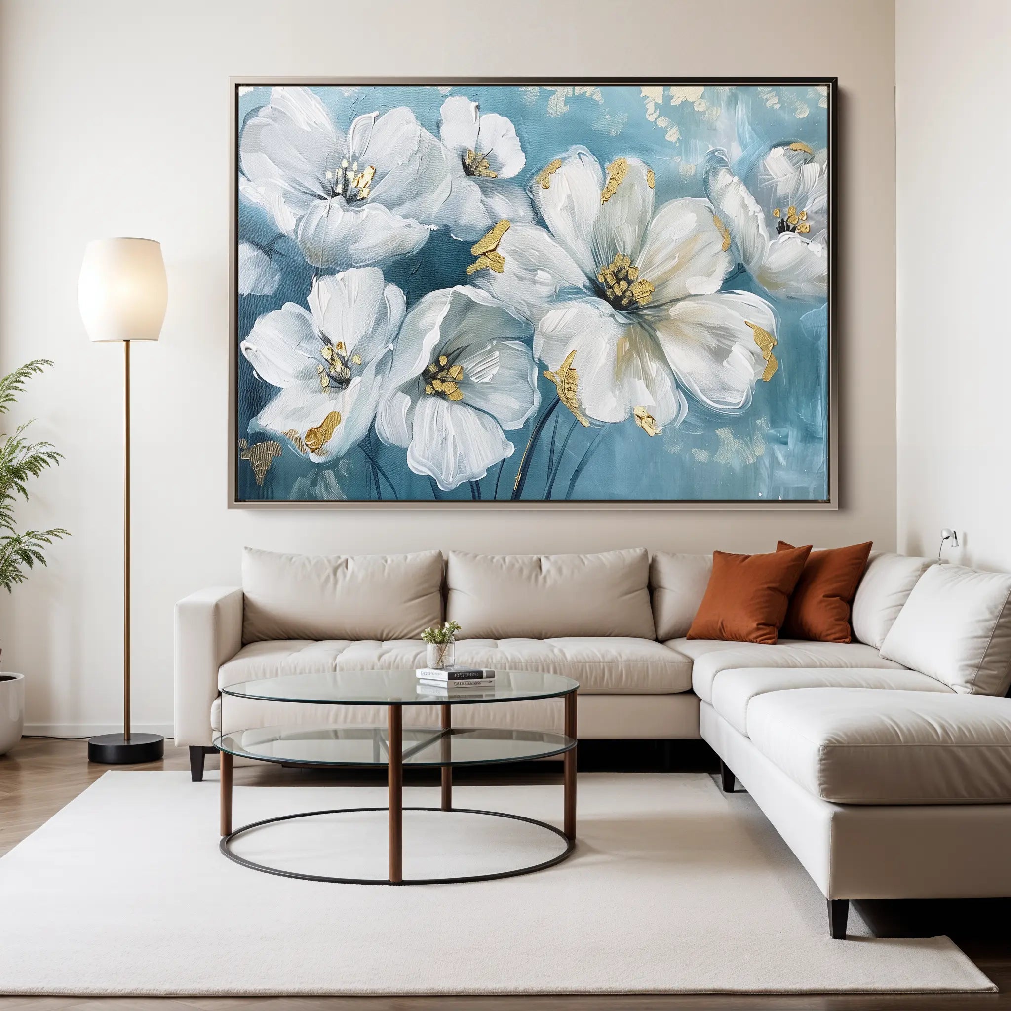 Floral Canvas Wall Art WAD861-F 90 x 60 cm / Stretched on hidden frame