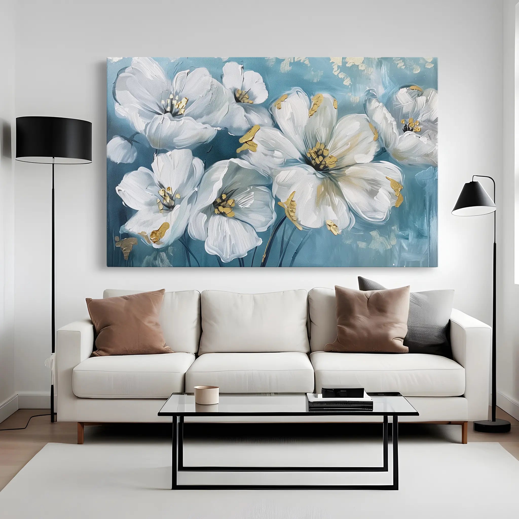 Floral Canvas Wall Art WAD861-F 90 x 60 cm / Stretched on hidden frame