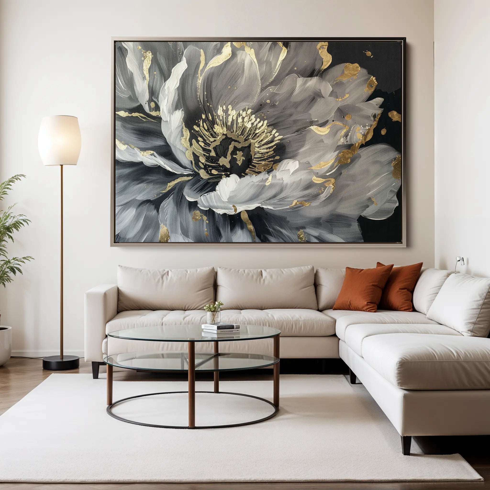 Floral Canvas Wall Art WAD863-F 90 x 60 cm / Stretched on hidden frame