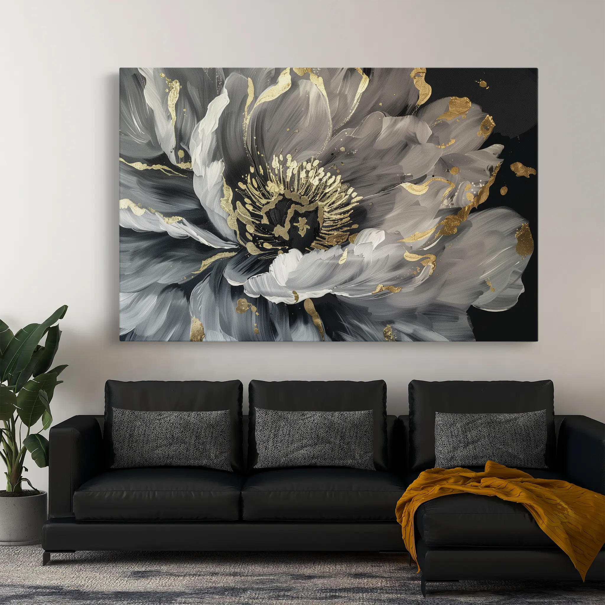 Floral Canvas Wall Art WAD863-F 90 x 60 cm / Stretched on hidden frame