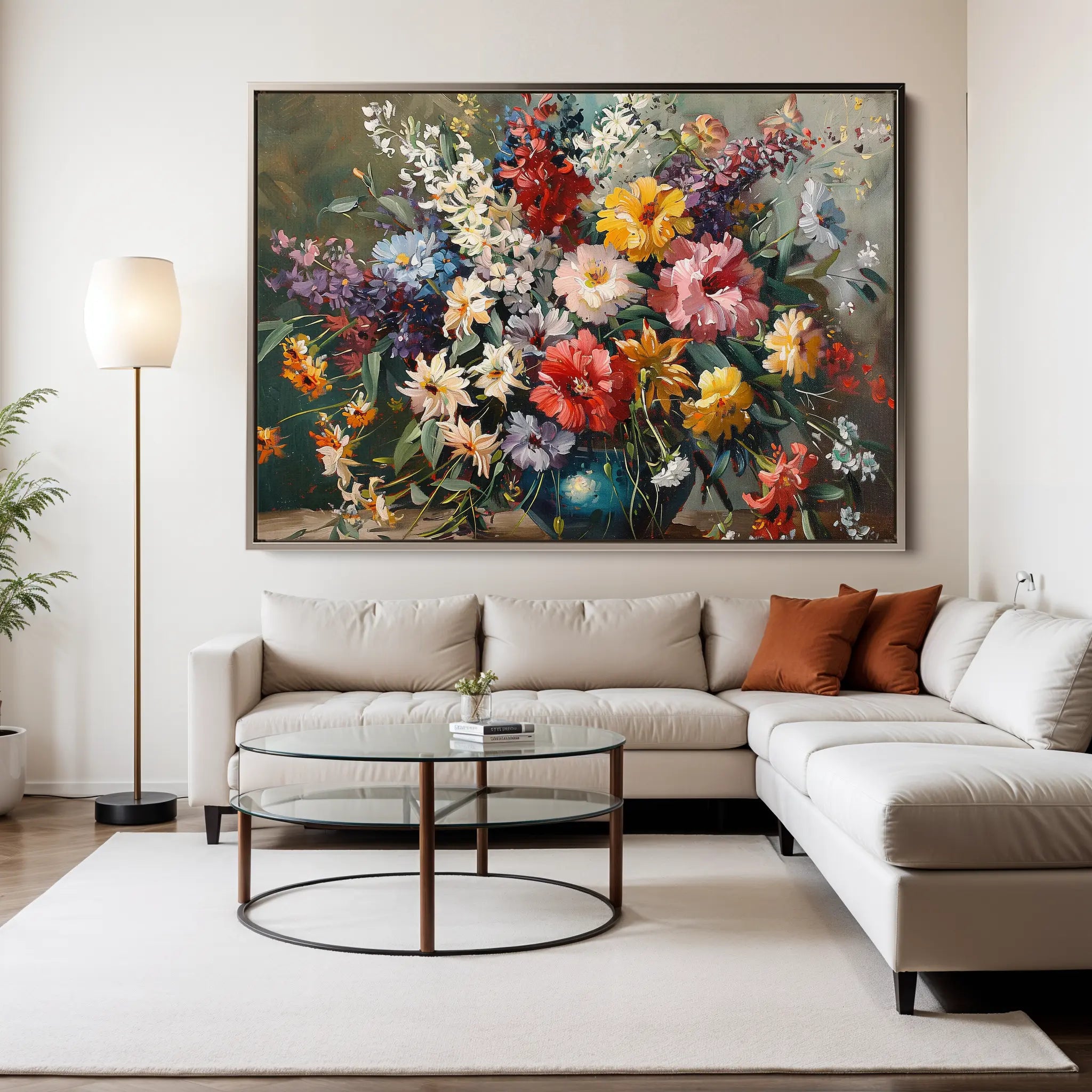 Floral Canvas Wall Art WAD865-F 90 x 60 cm / Stretched on hidden frame