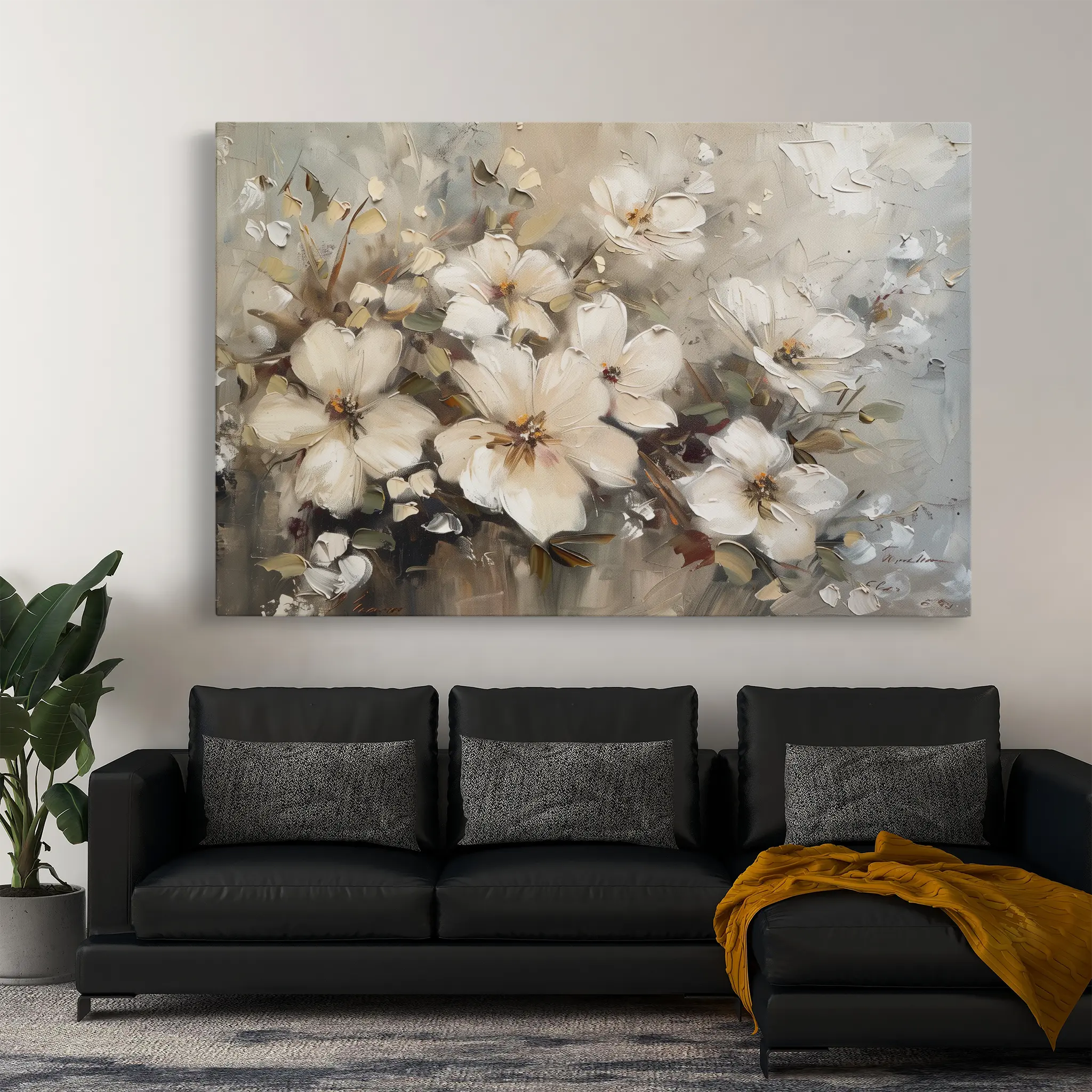 Floral Canvas Wall Art WAD866-F 90 x 60 cm / Stretched on hidden frame