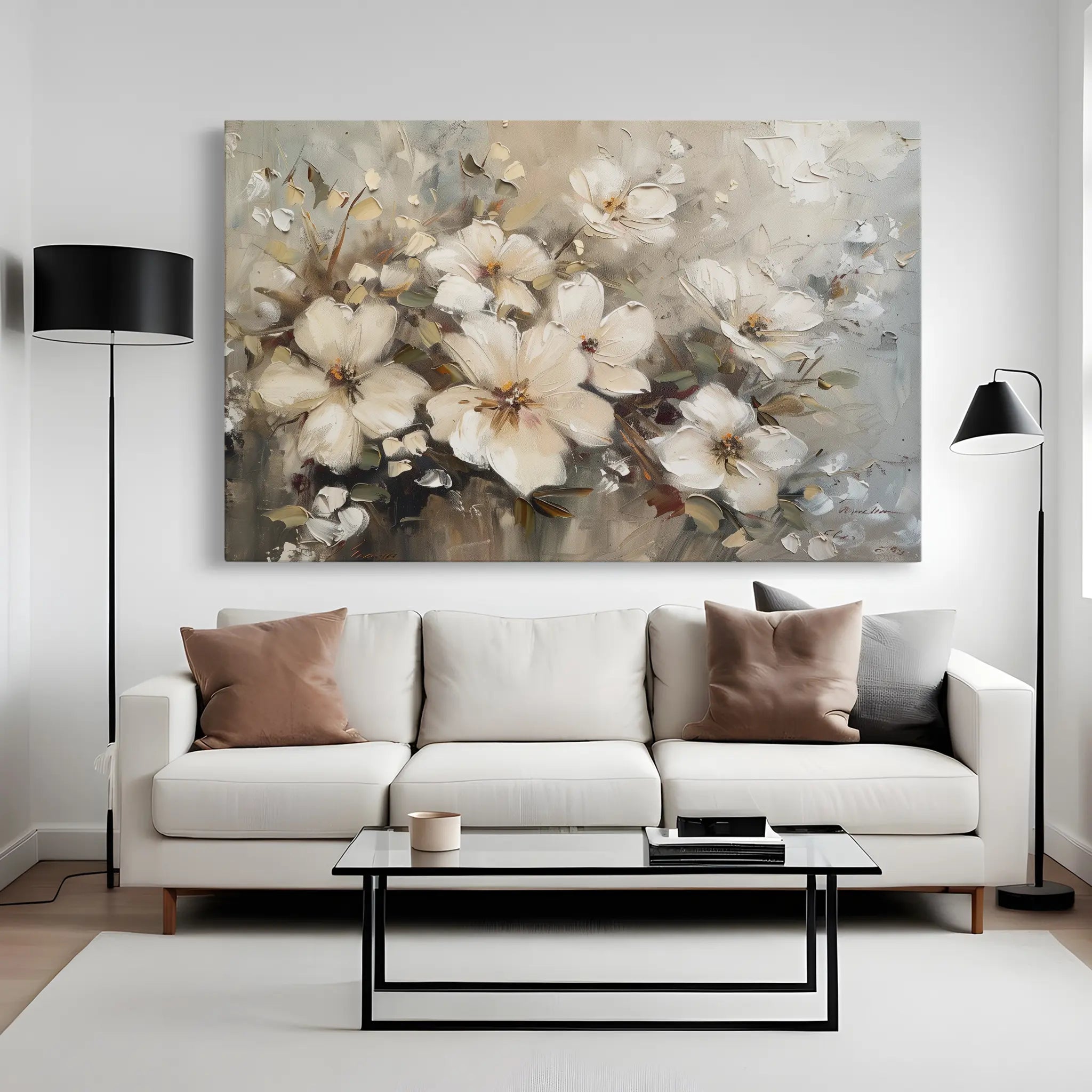 Floral Canvas Wall Art WAD866-F 90 x 60 cm / Stretched on hidden frame