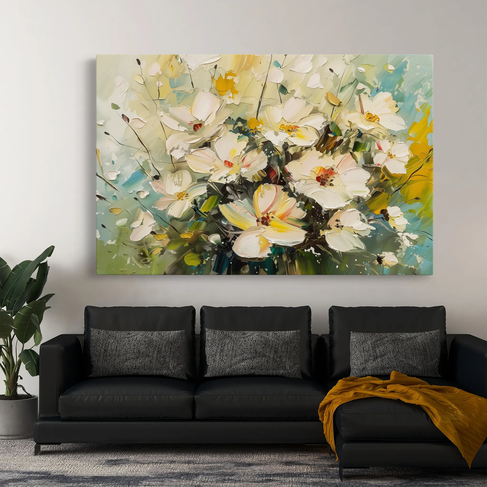 Floral Canvas Wall Art WAD867-F 90 x 60 cm / Stretched on hidden frame