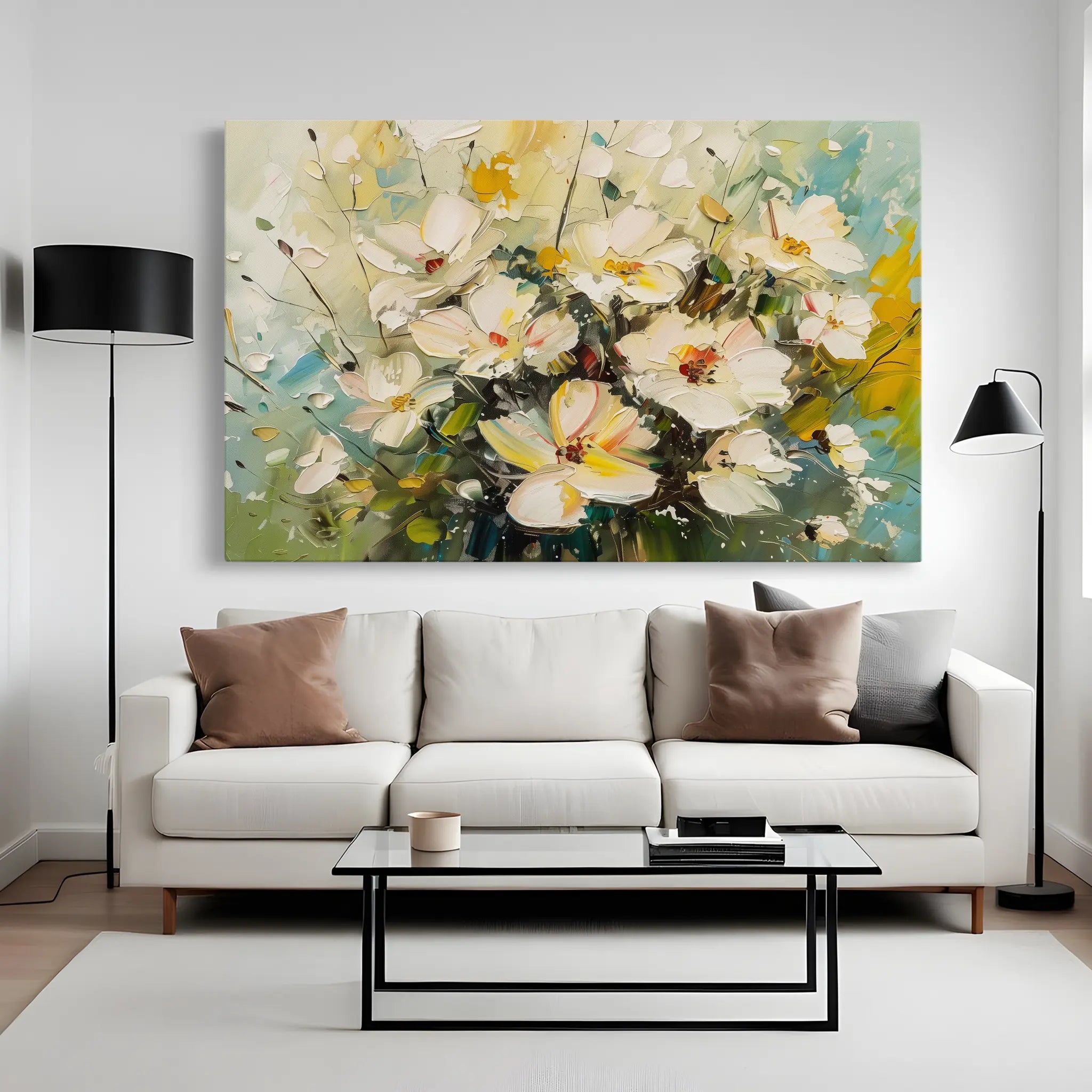 Floral Canvas Wall Art WAD867-F 90 x 60 cm / Stretched on hidden frame